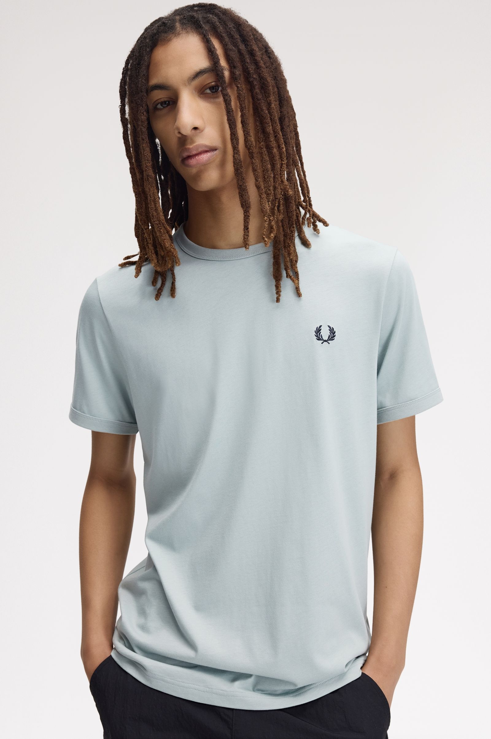 T-Shirt 'Ringer' em Azul-claro Azul-claro-2