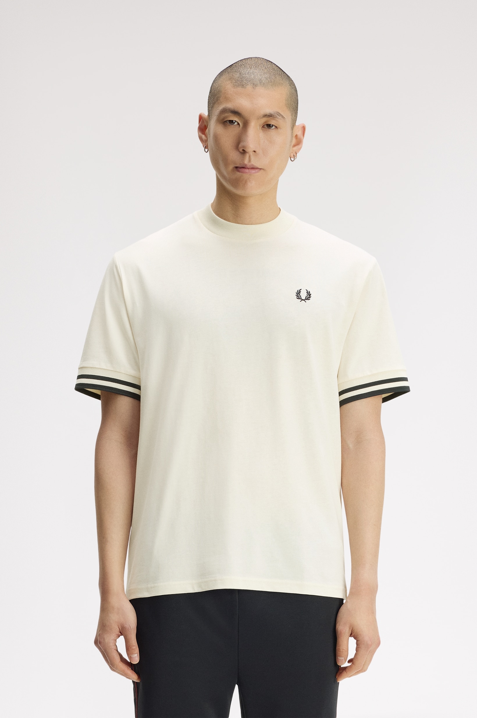 Imagem 0 de T-shirt 'Bold Tipped' em Cru