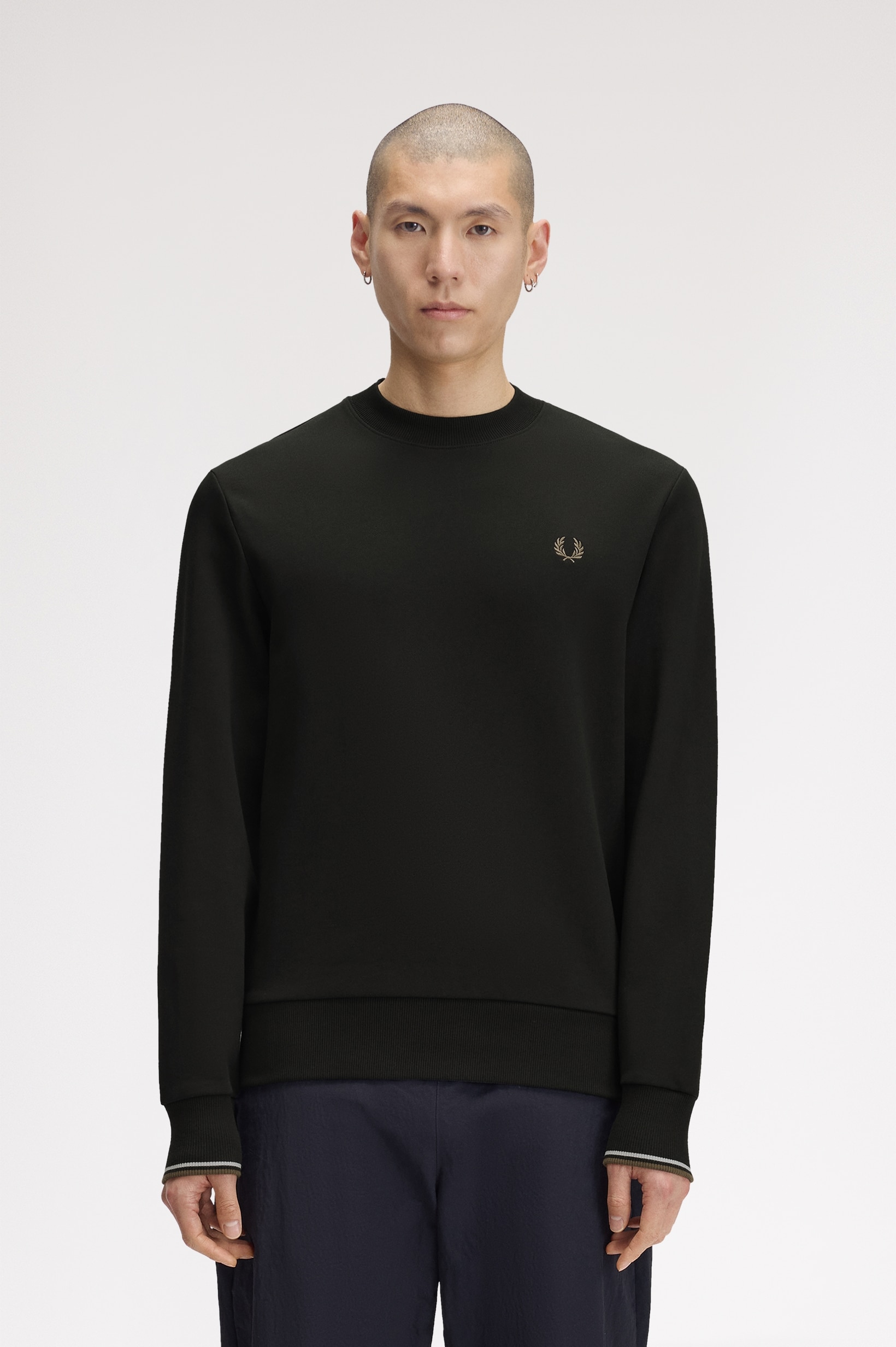 Sweatshirt Gola Redonda em Verde-escuro Verde-escuro-1