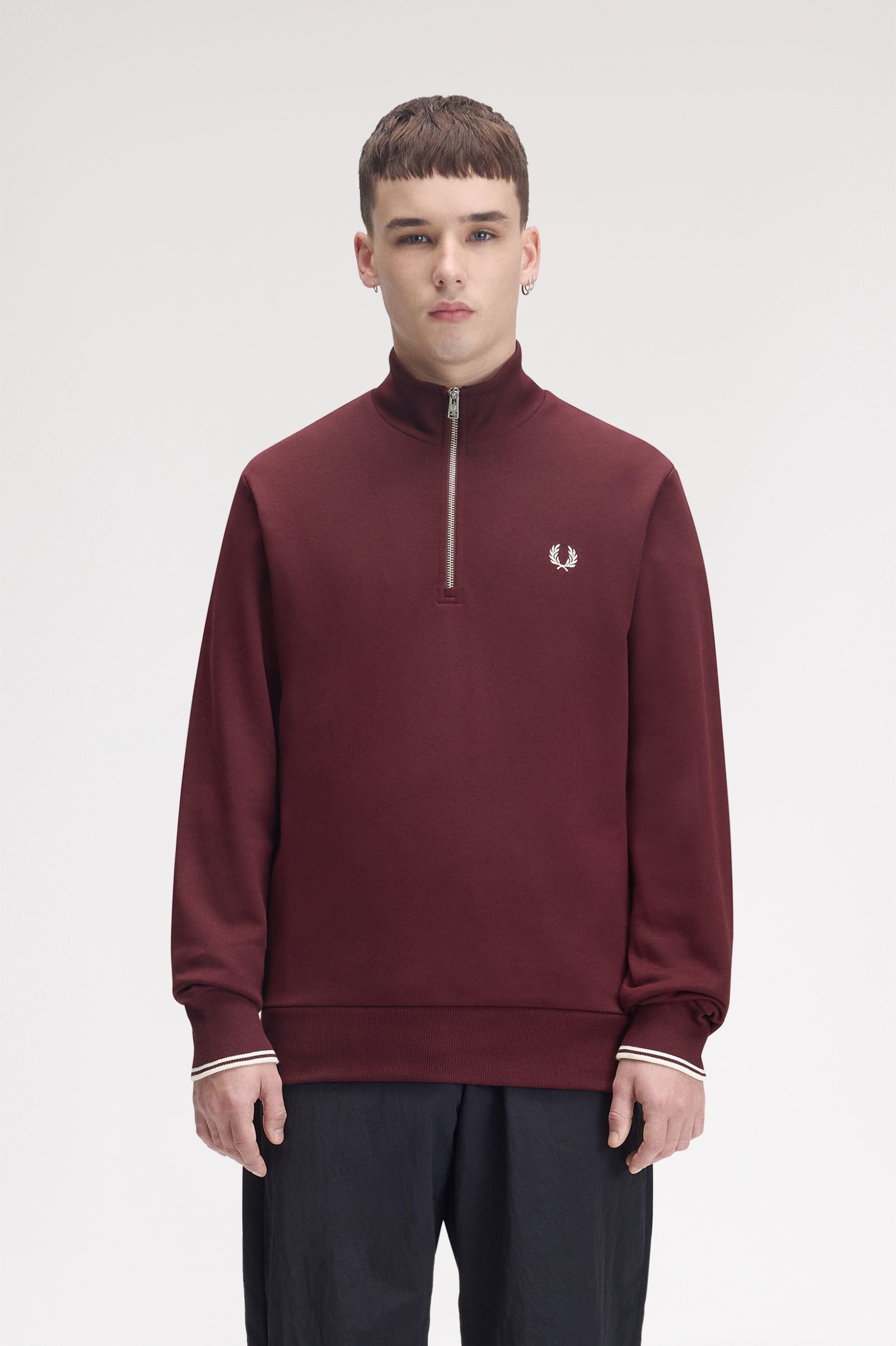 Imagem 0 de Sweatshirt com Fecho de Correr em Bordeaux