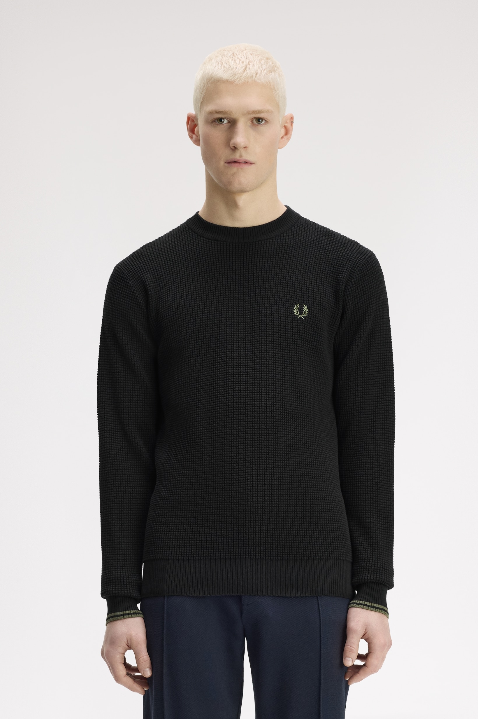 Imagem 0 de Camisola 'Waffle Stitch' em Preto