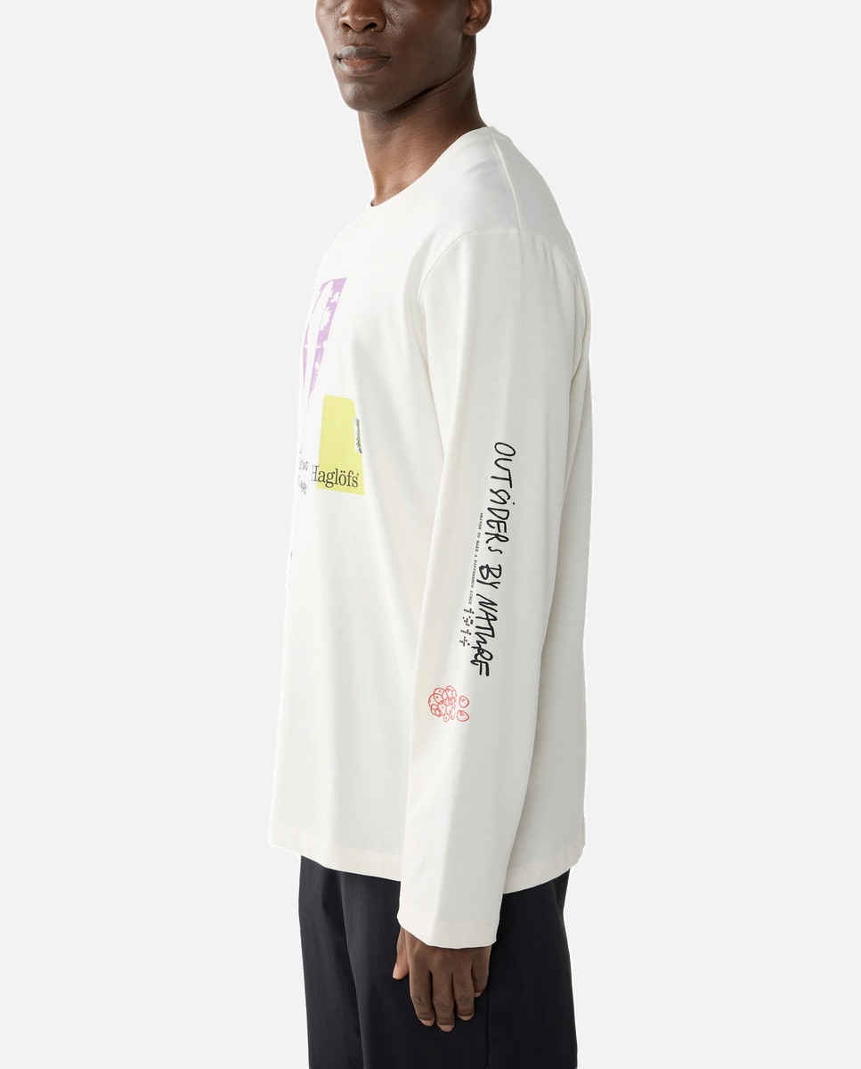 T-shirt Haglöfs Ls Haglöfs Branco-3