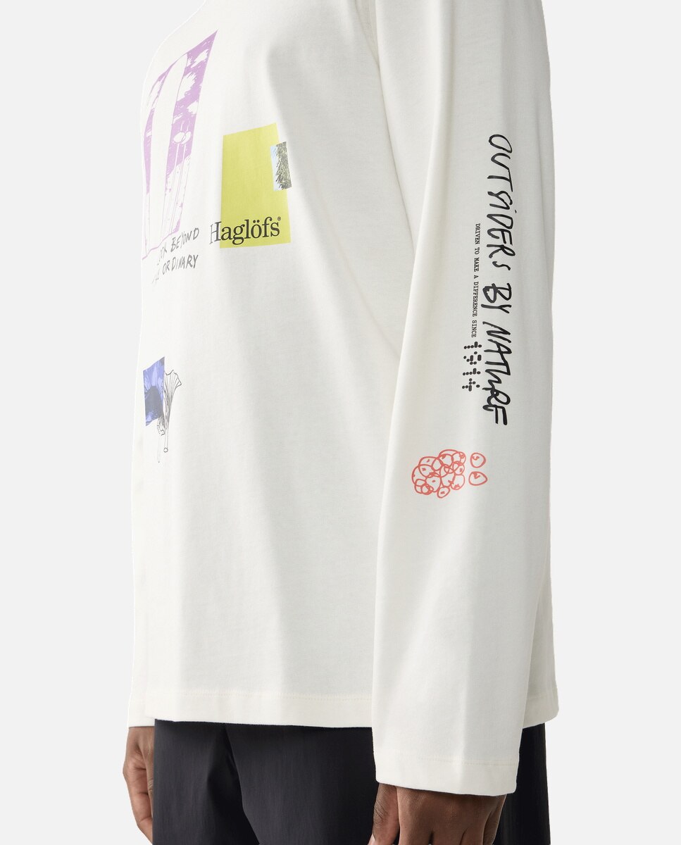 T-shirt Haglöfs Ls Haglöfs Branco-4