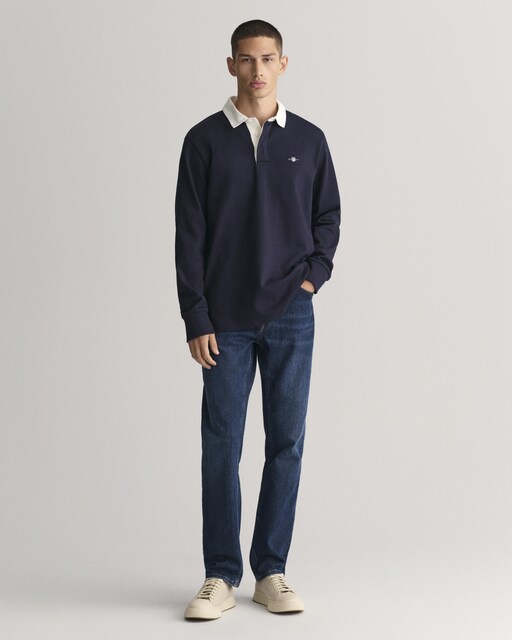 Imagem 0 de Jeans com Corte a Direito Regular de Algodão