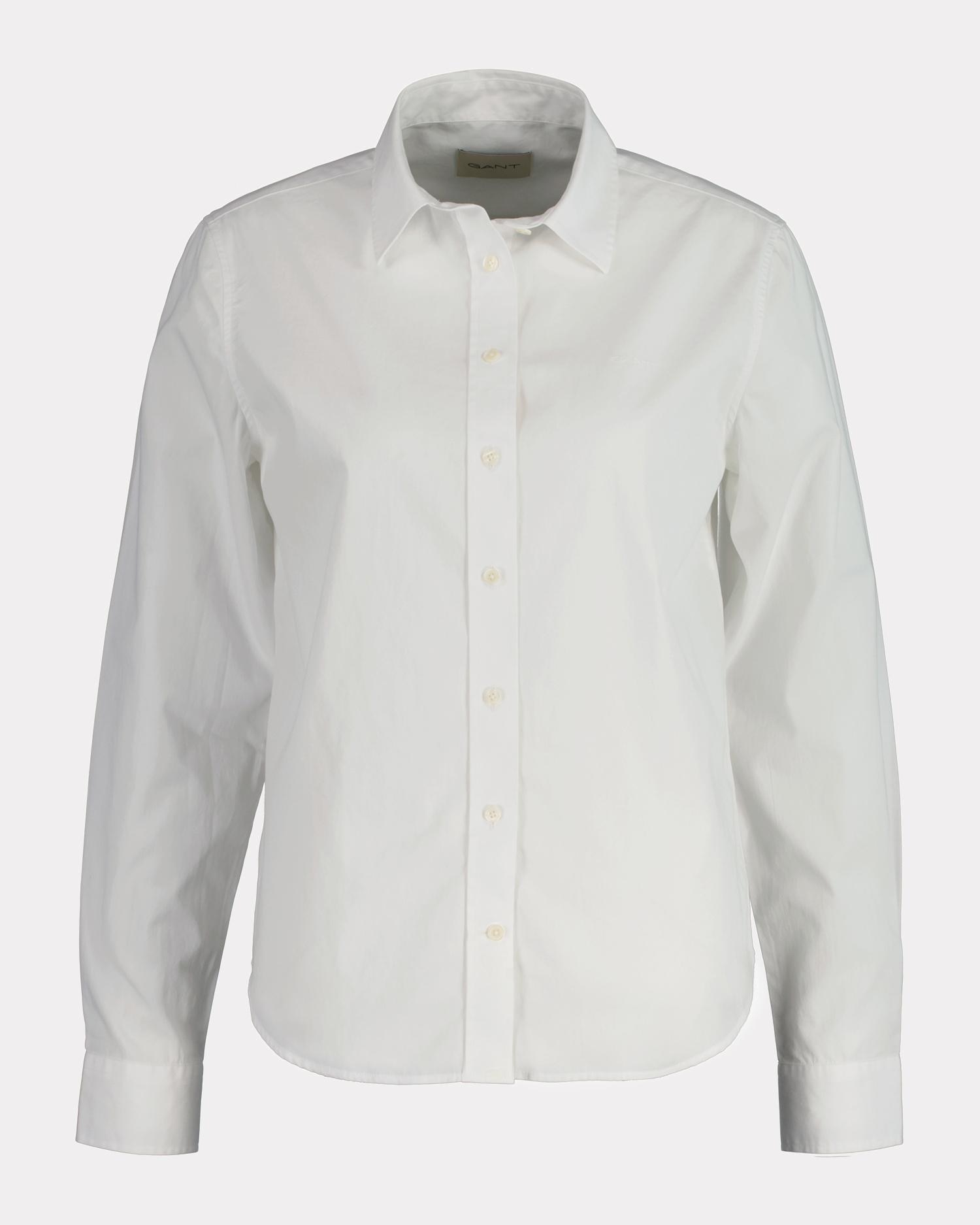 Camisa de Manga Comprida com Logotipo Bordado Branco-4