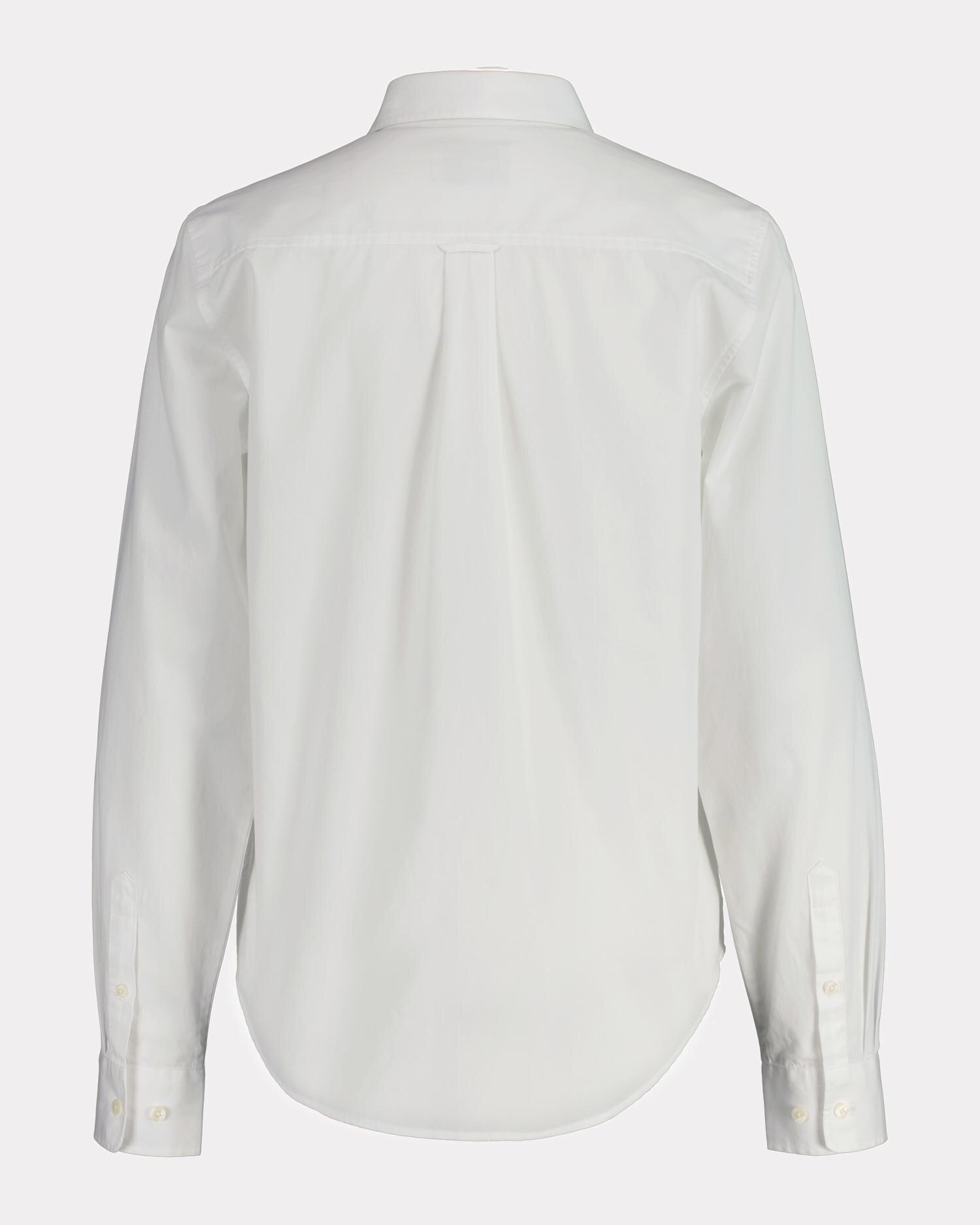 Camisa de Manga Comprida com Logotipo Bordado Branco-5