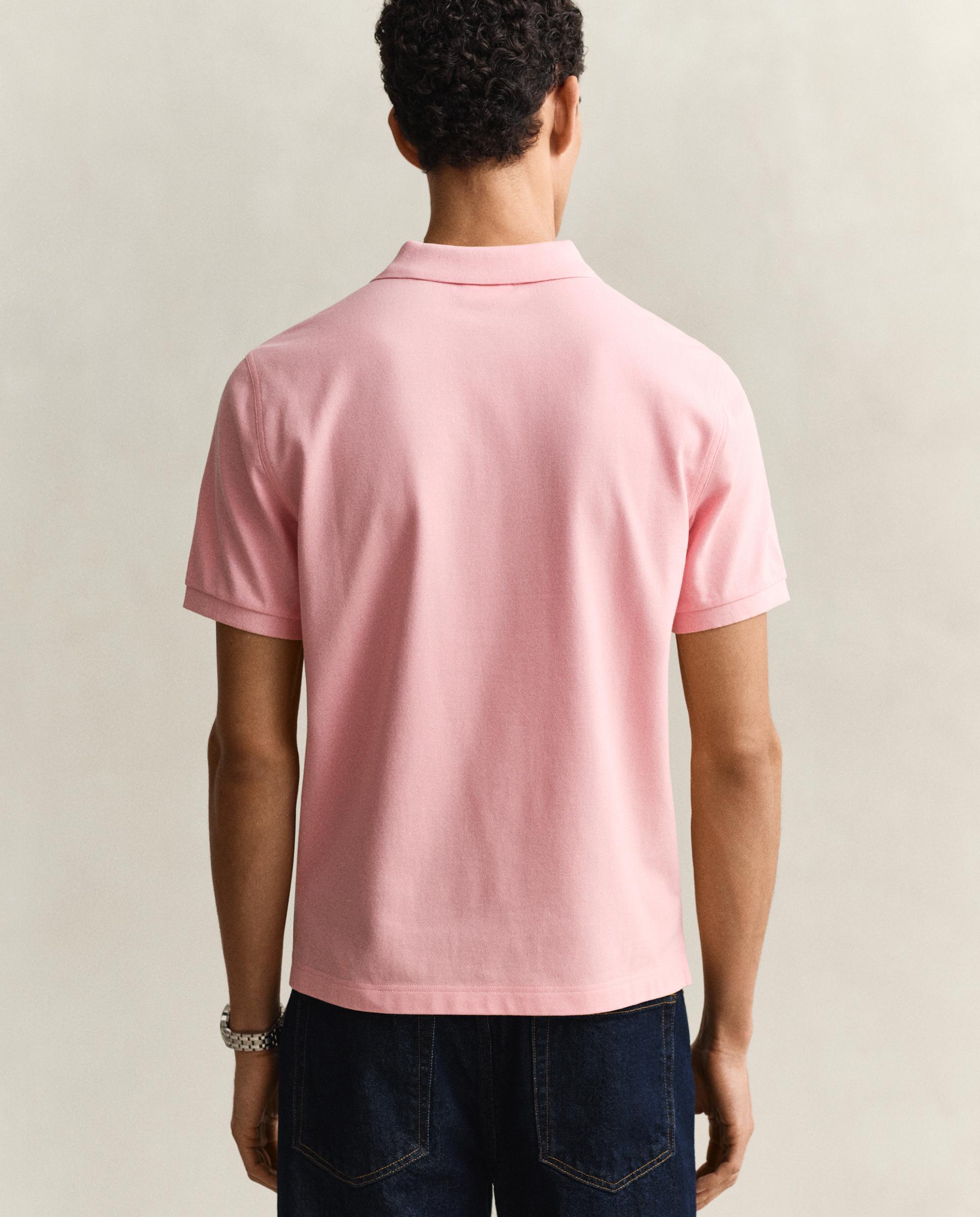 Polo de Piqué Regular Fit Shield Rosa-pastilha-2