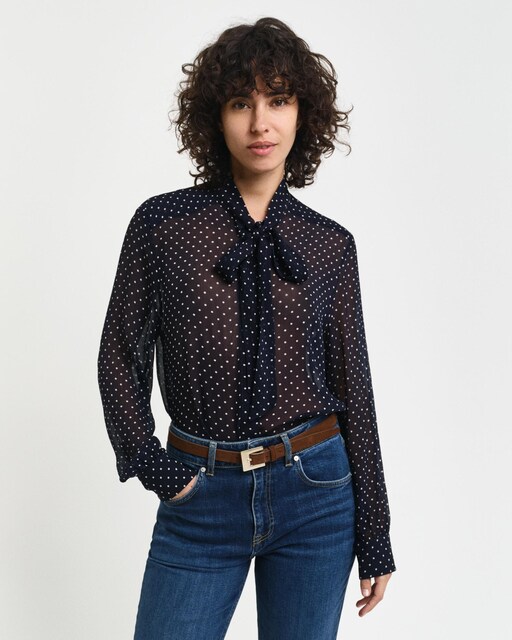 Imagem 0 de Blusa de Manga Comprida com Bolinhas
