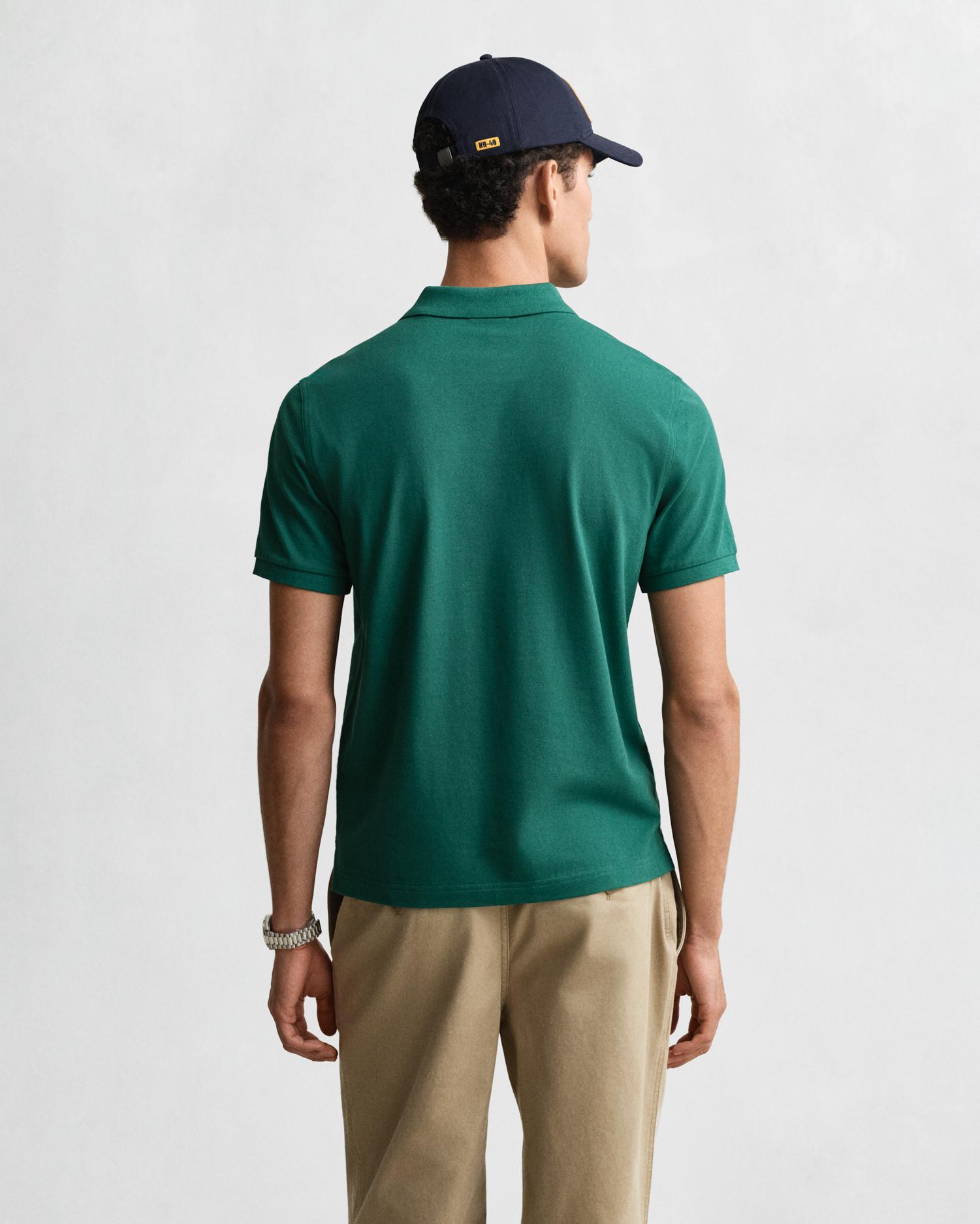 Polo de Piqué Corte Regular em Algodão Verde-2
