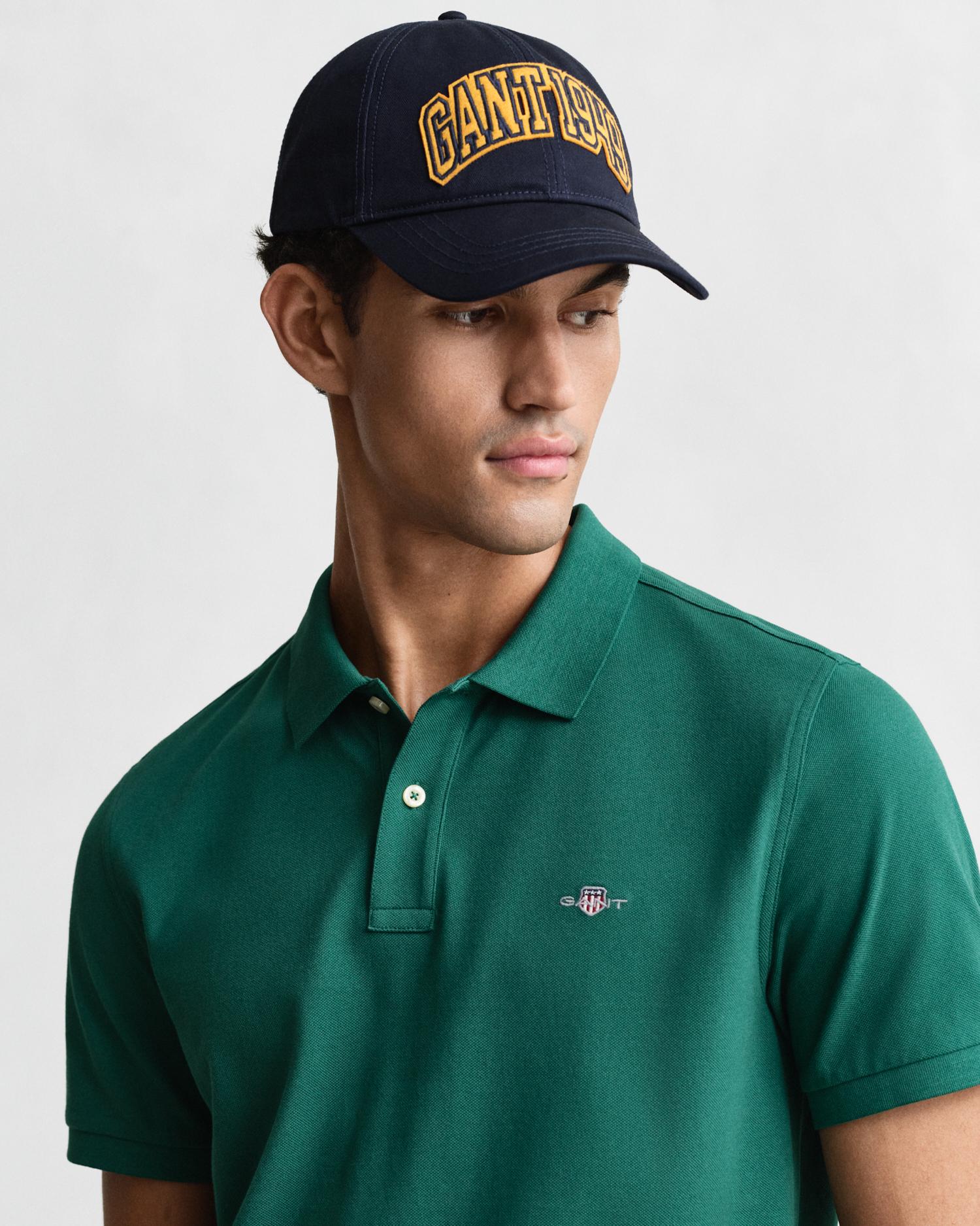 Polo de Piqué Corte Regular em Algodão Verde-3