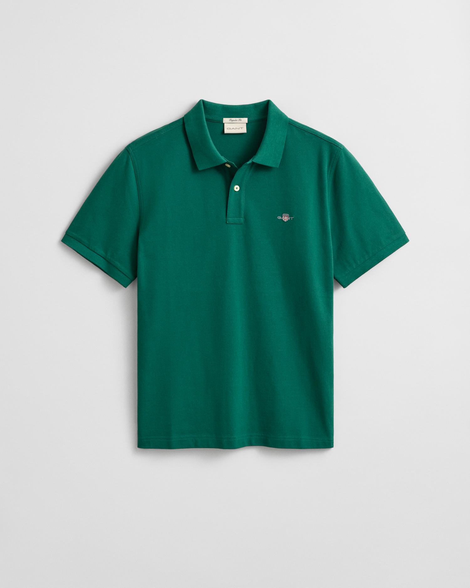 Polo de Piqué Corte Regular em Algodão Verde-5