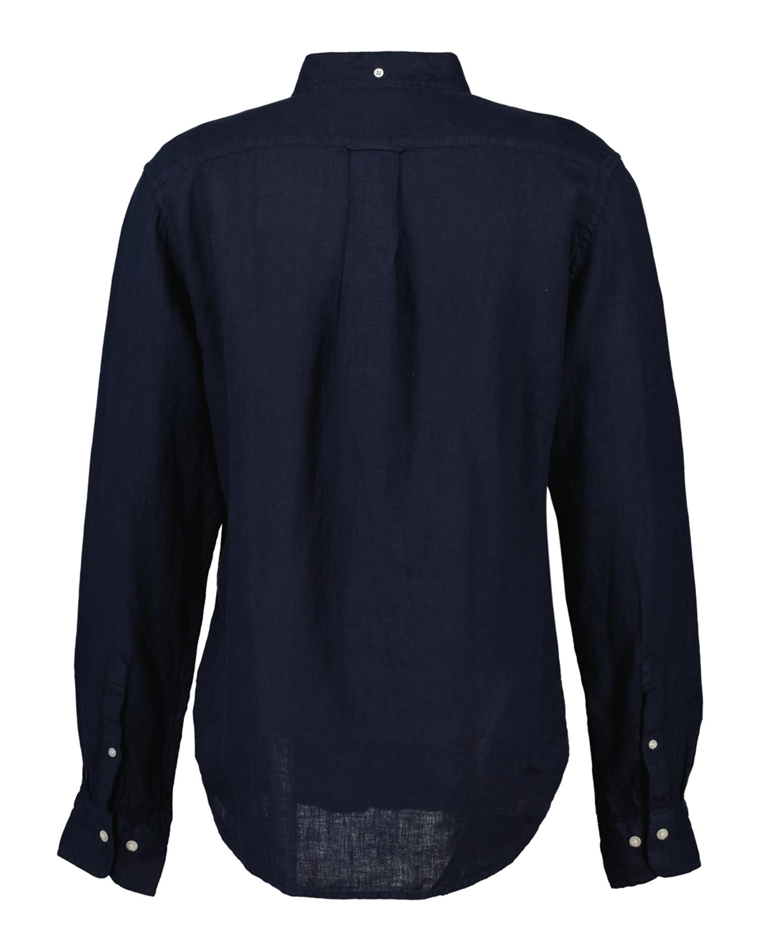 Camisa de Linho Lisa Azul-marinho-6