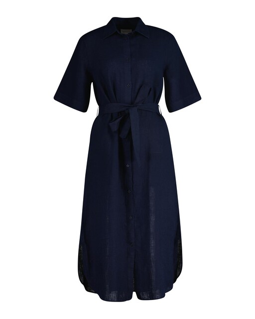 Imagem 0 de Vestido em Linho de Corte Midi