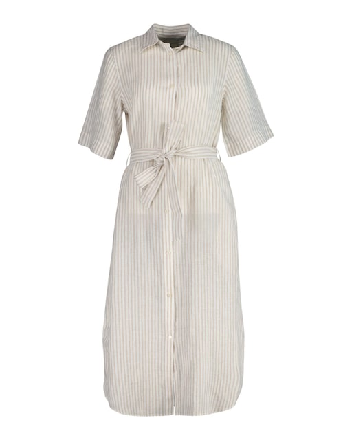 Imagem 0 de Vestido de Linho com Design às Riscas