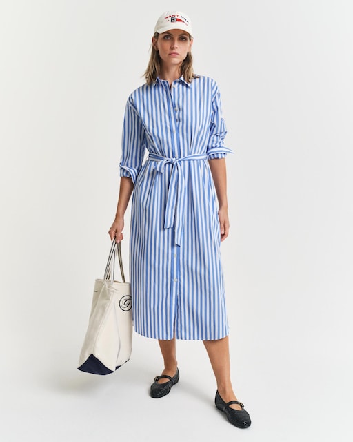 Imagem 0 de Vestido Midi com Design às Riscas