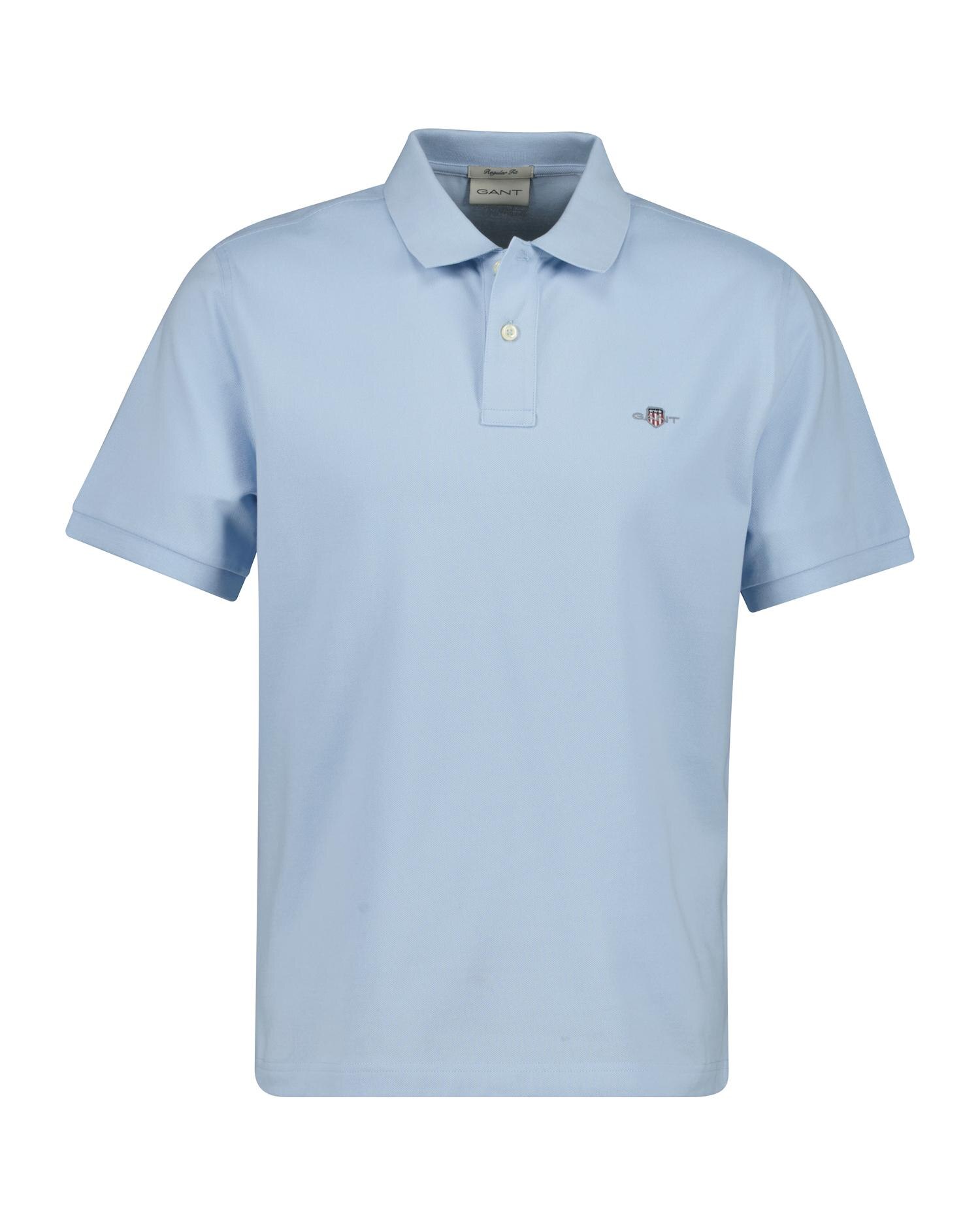 Polo de Piqué Regular Fit Shield Azul-claro-5