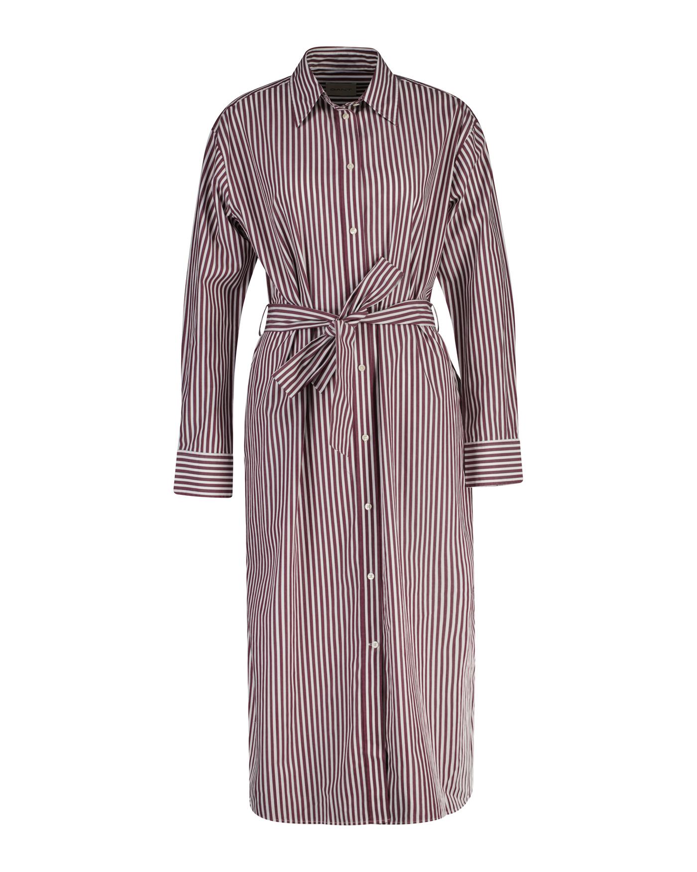 Vestido Tipo Camisa com Cinto Vermelho-1