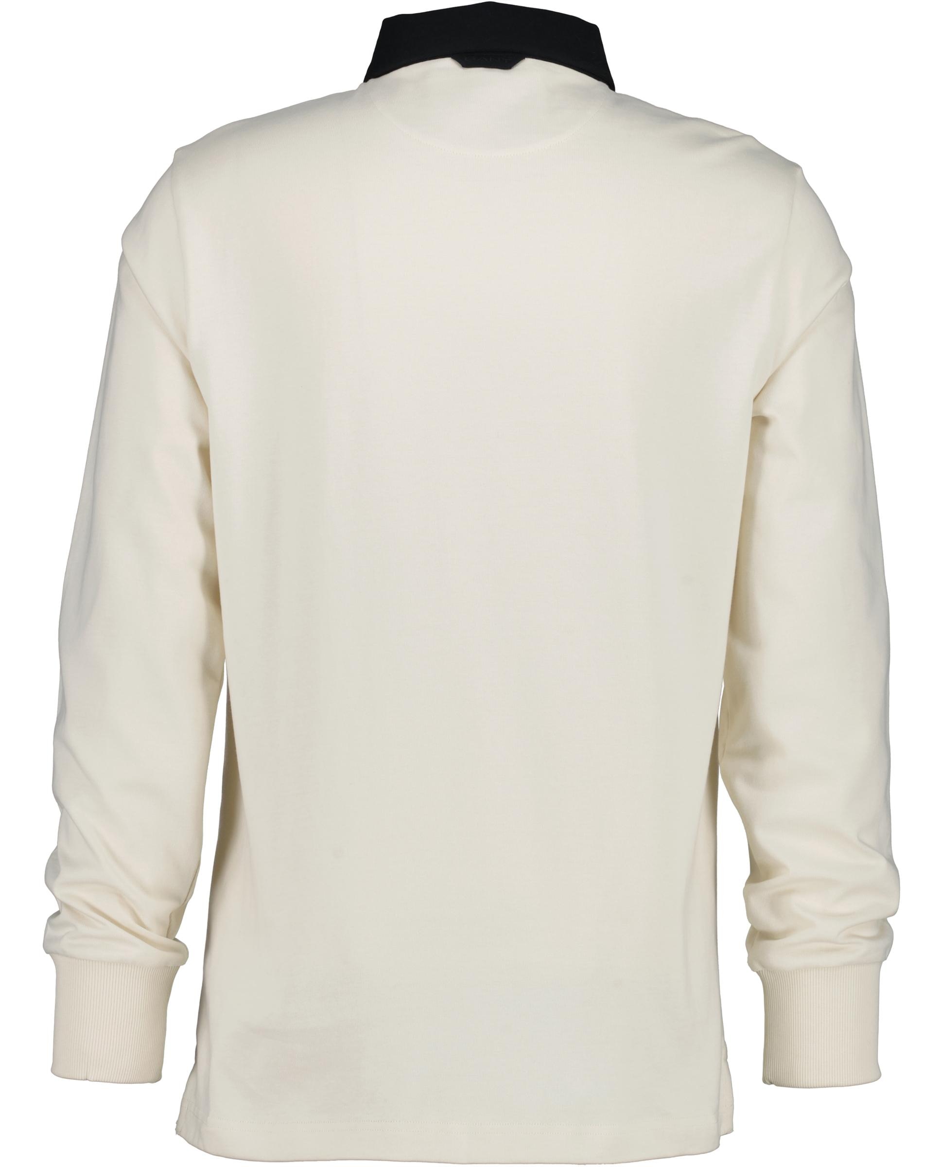 Polo de Manga Comprida com Gráfico Frontal Branco-2