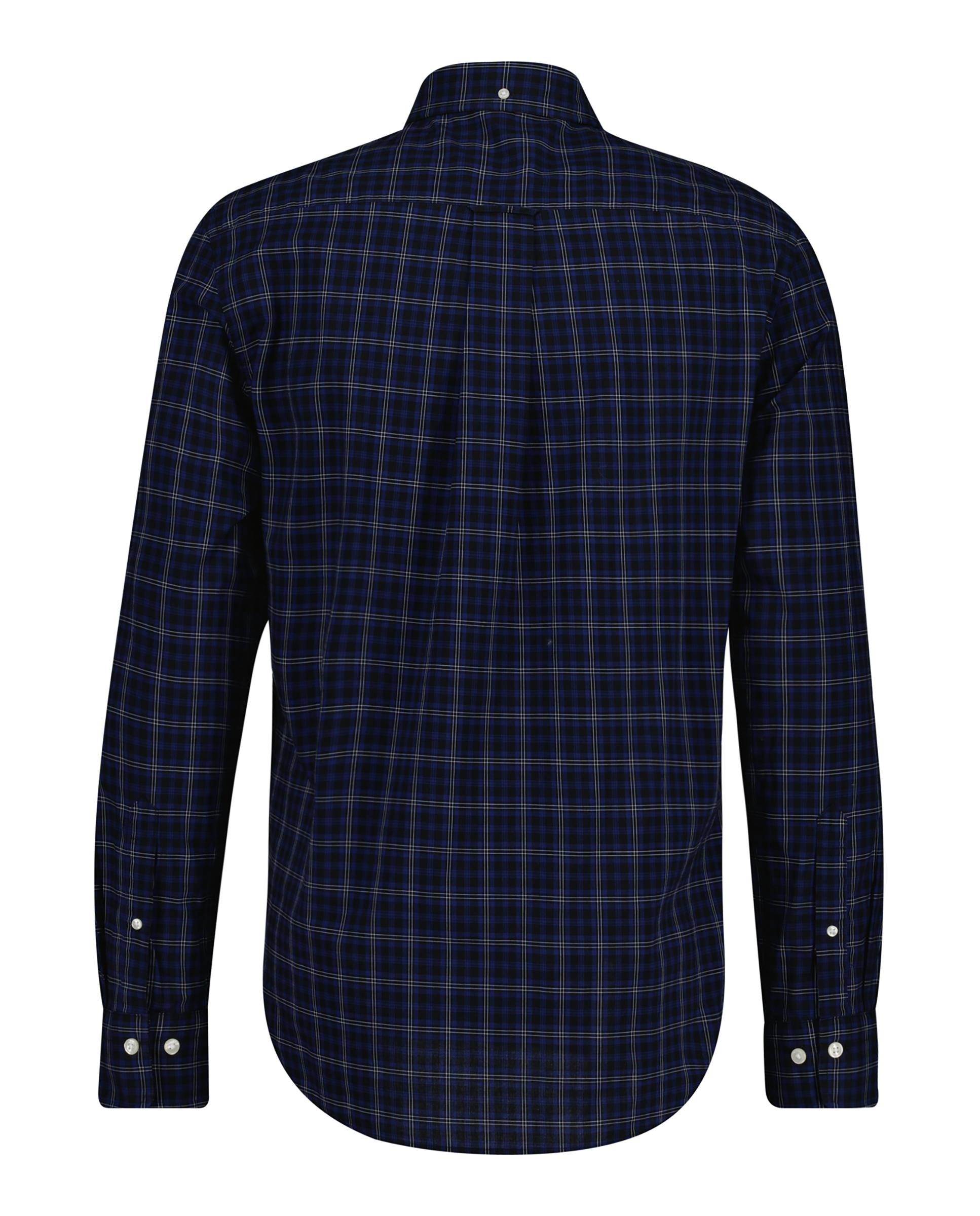 Camisa Aos Quadrados em Popelina Clássica Aos Quadrados Regular Fit Azul-marinho-2