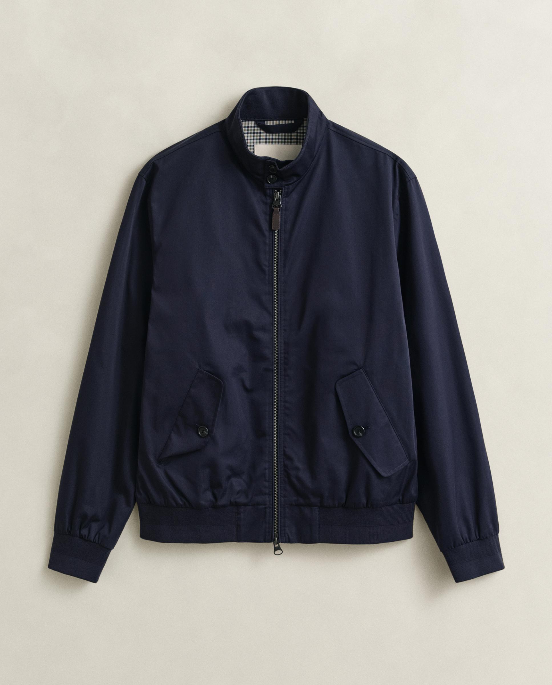 Blusão Harrington em Mescla de Algodão Azul-marinho-5