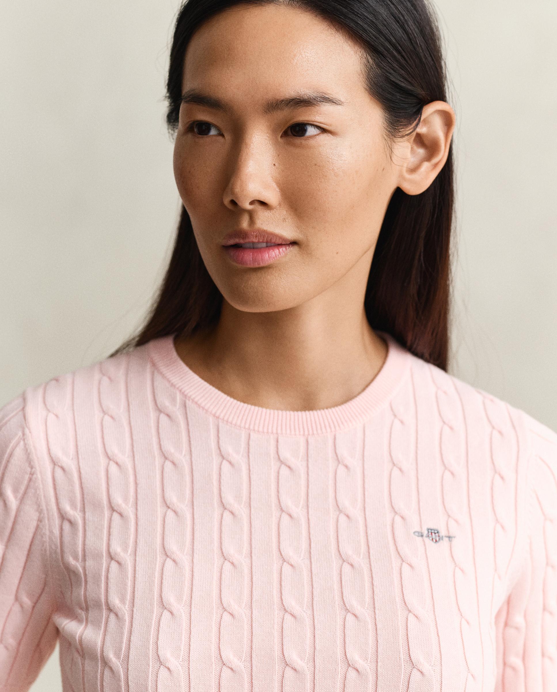 Camisola de Malha de Oitos e Manga Curta Rosa-3