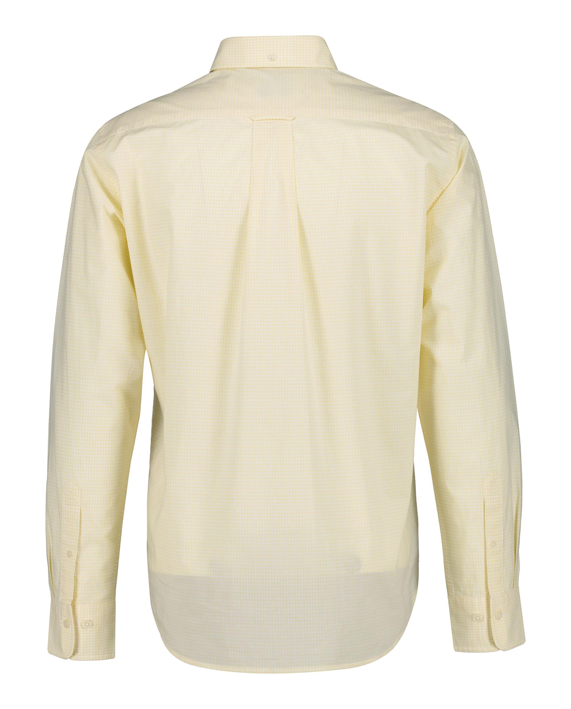 Camisa Clássica de Popelina Aos Quadrados Vichy Amarelo-limão-2