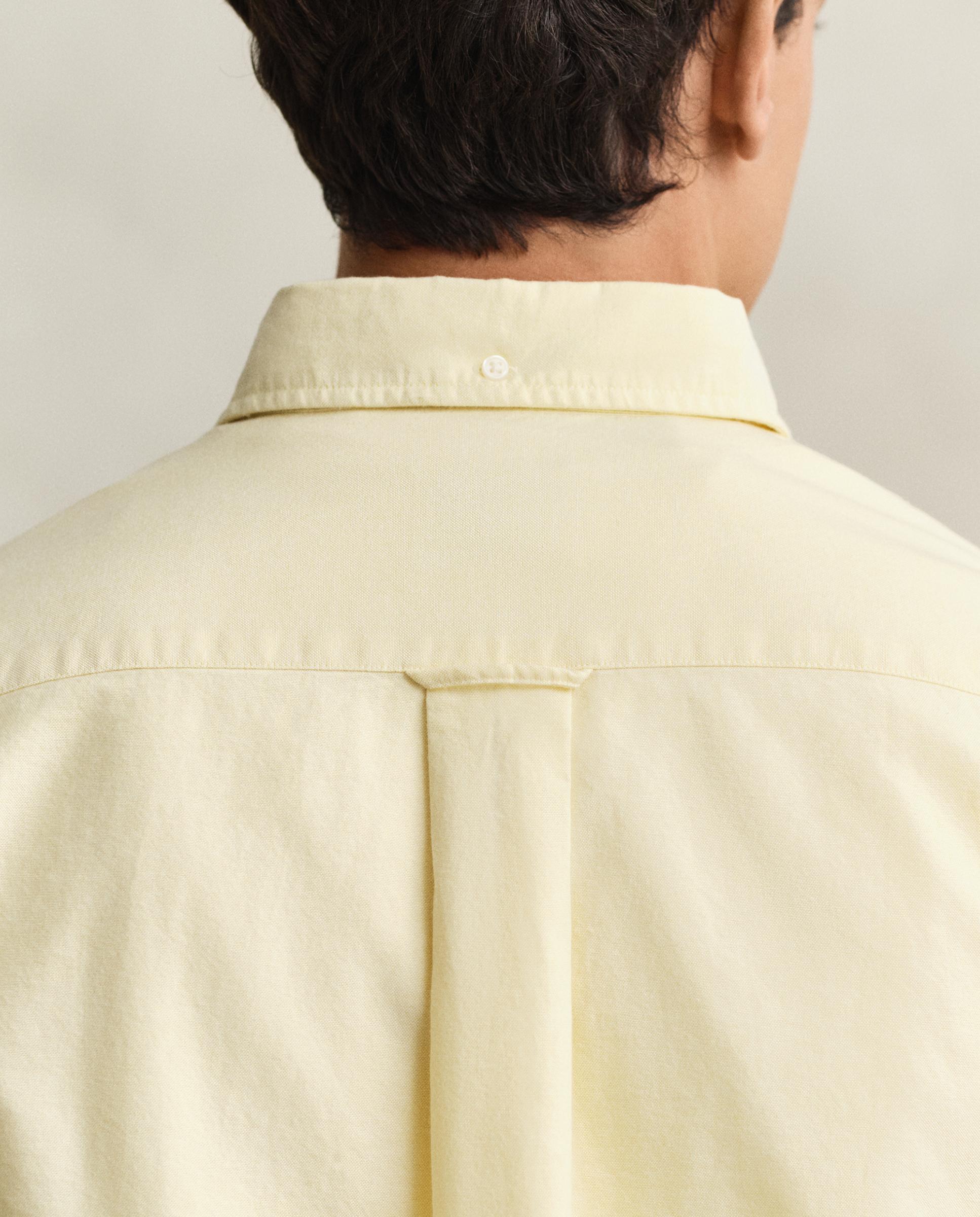 Camisa Oxford Clássica Regular Fit Amarelo-3