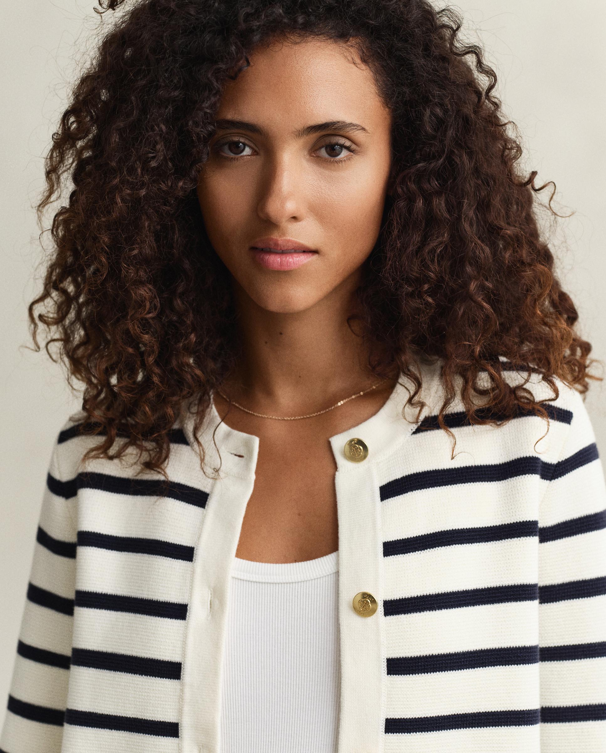 Blusão de Malha de Algodão Branco-3