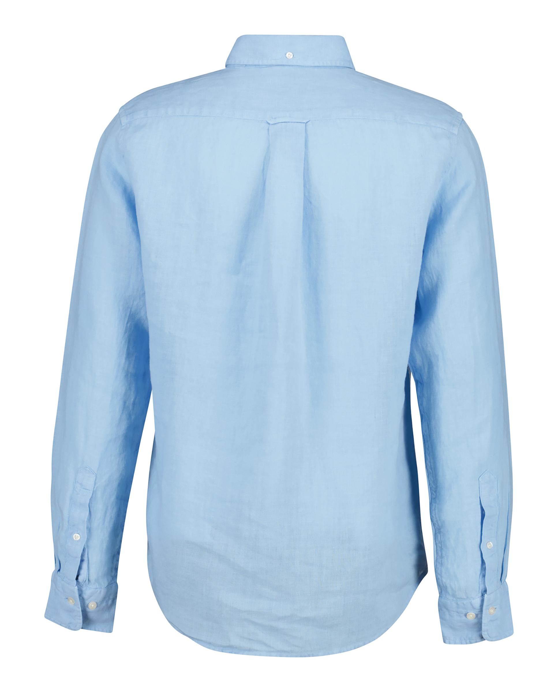 Camisa de Linho Lisa Azul-claro-2
