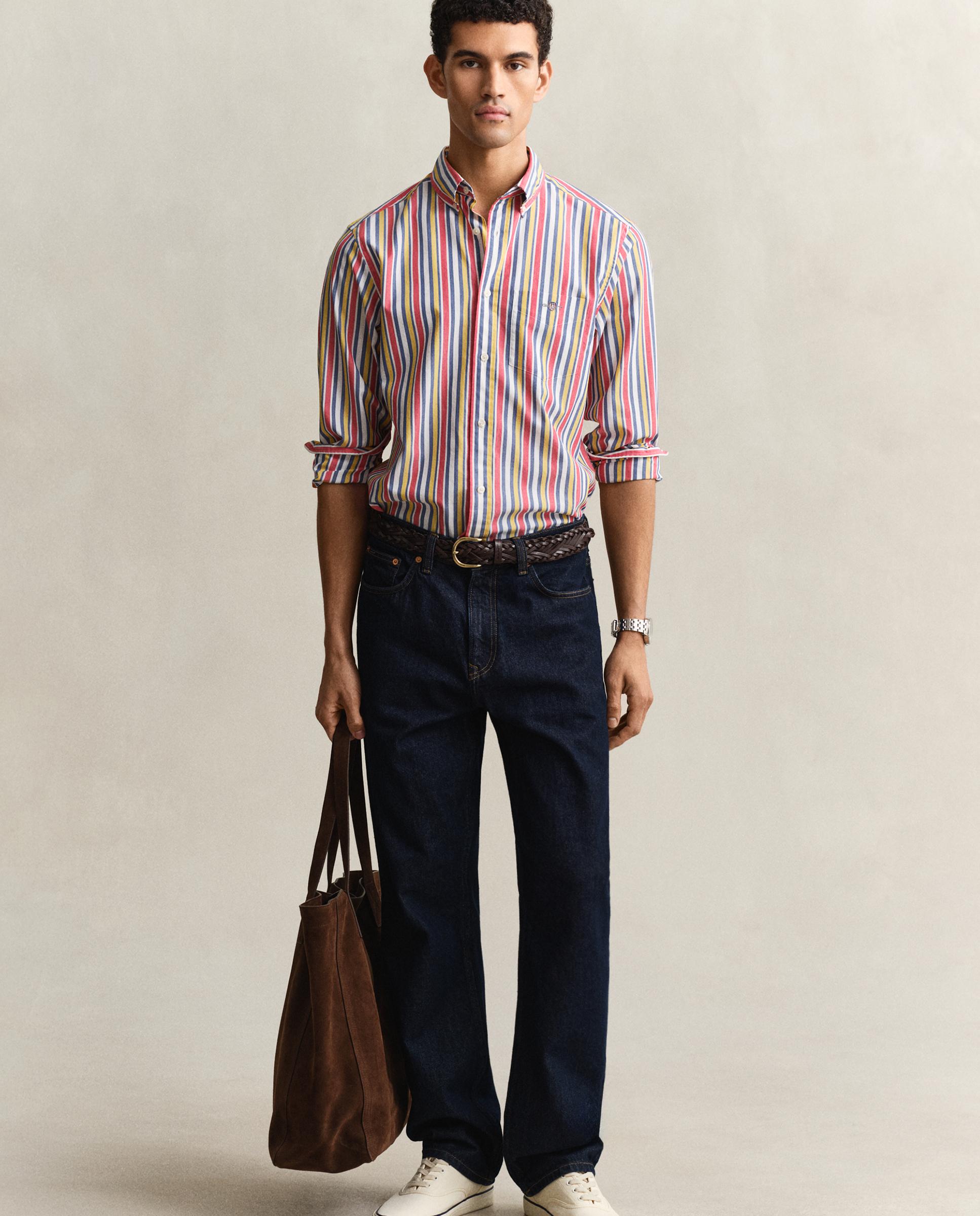 Camisa de Popelina Mil Riscas Multicolor-4