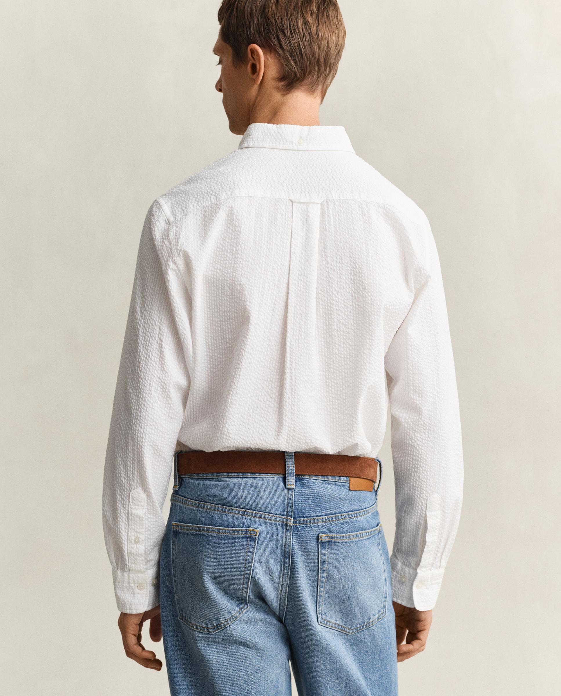 Camisa Regular Fit Seersucker Branco-2