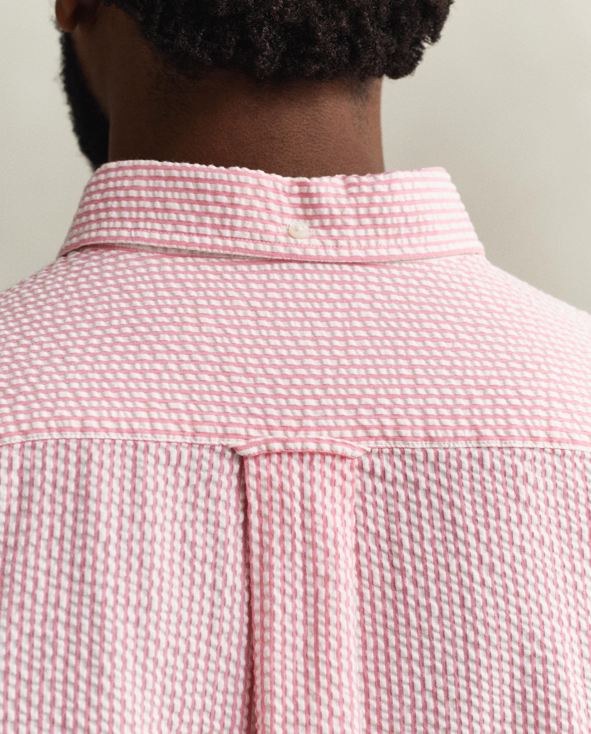 Camisa Regular Fit de Sirsaca Às Riscas Rosa-claro-3