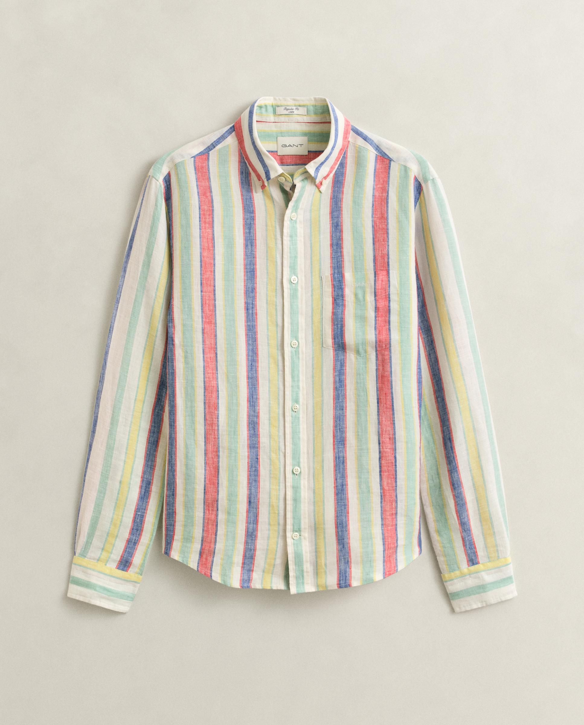 Camisa de Linho Mil Riscas Multicolor-1