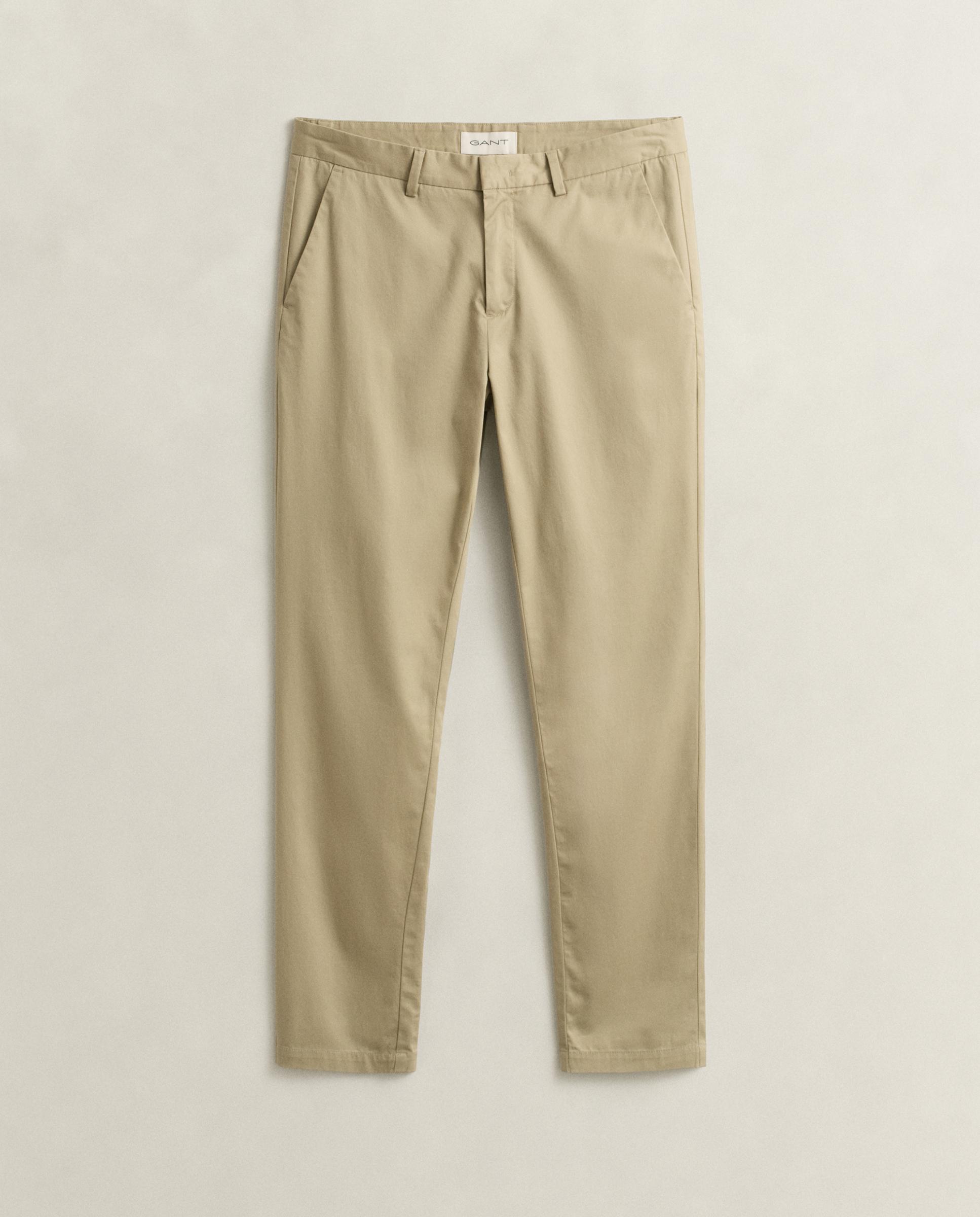 Calças Chino Regular Sport Clássicas Bege-5