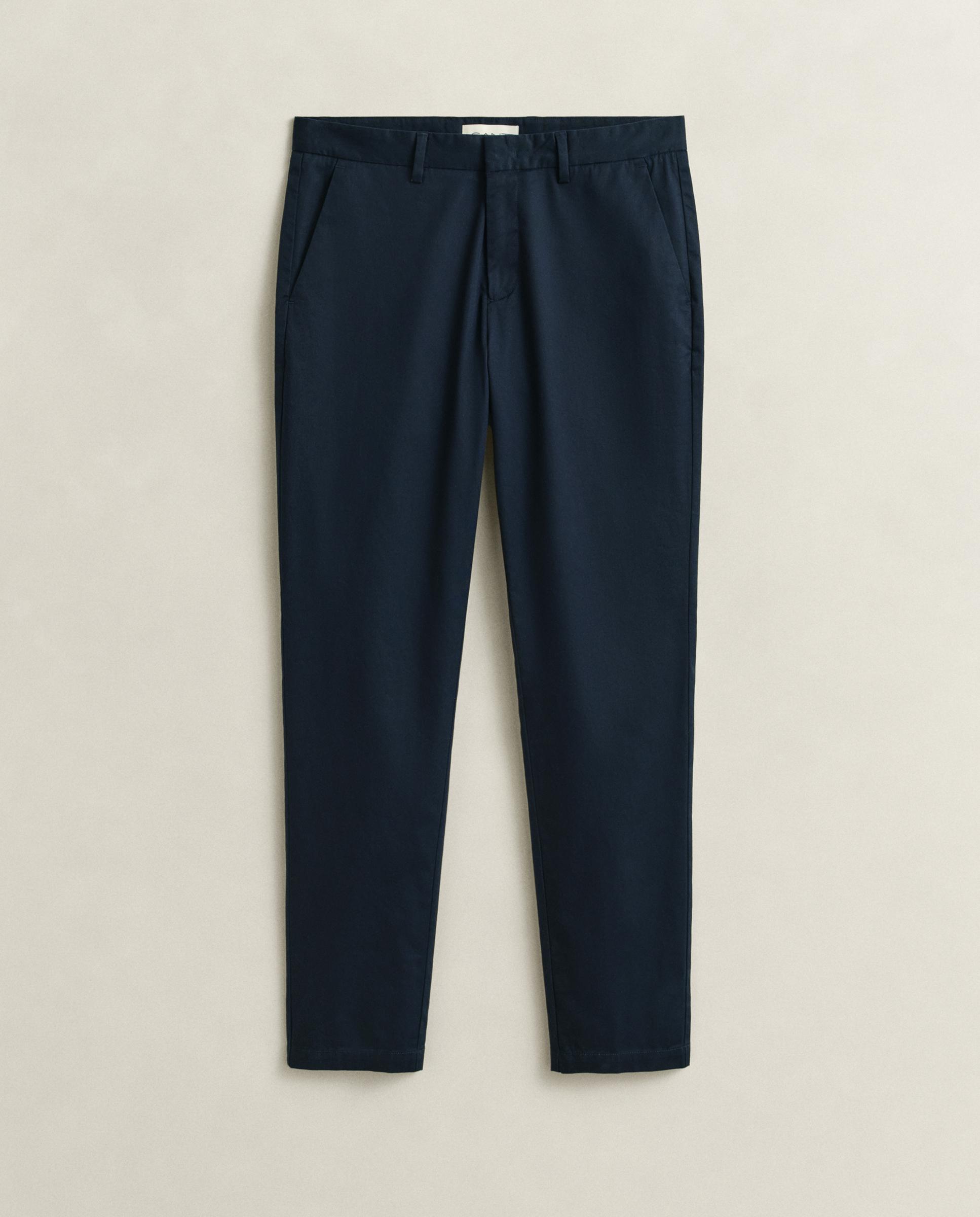 Calças Chino Regular Sport Clássicas Azul-marinho-5