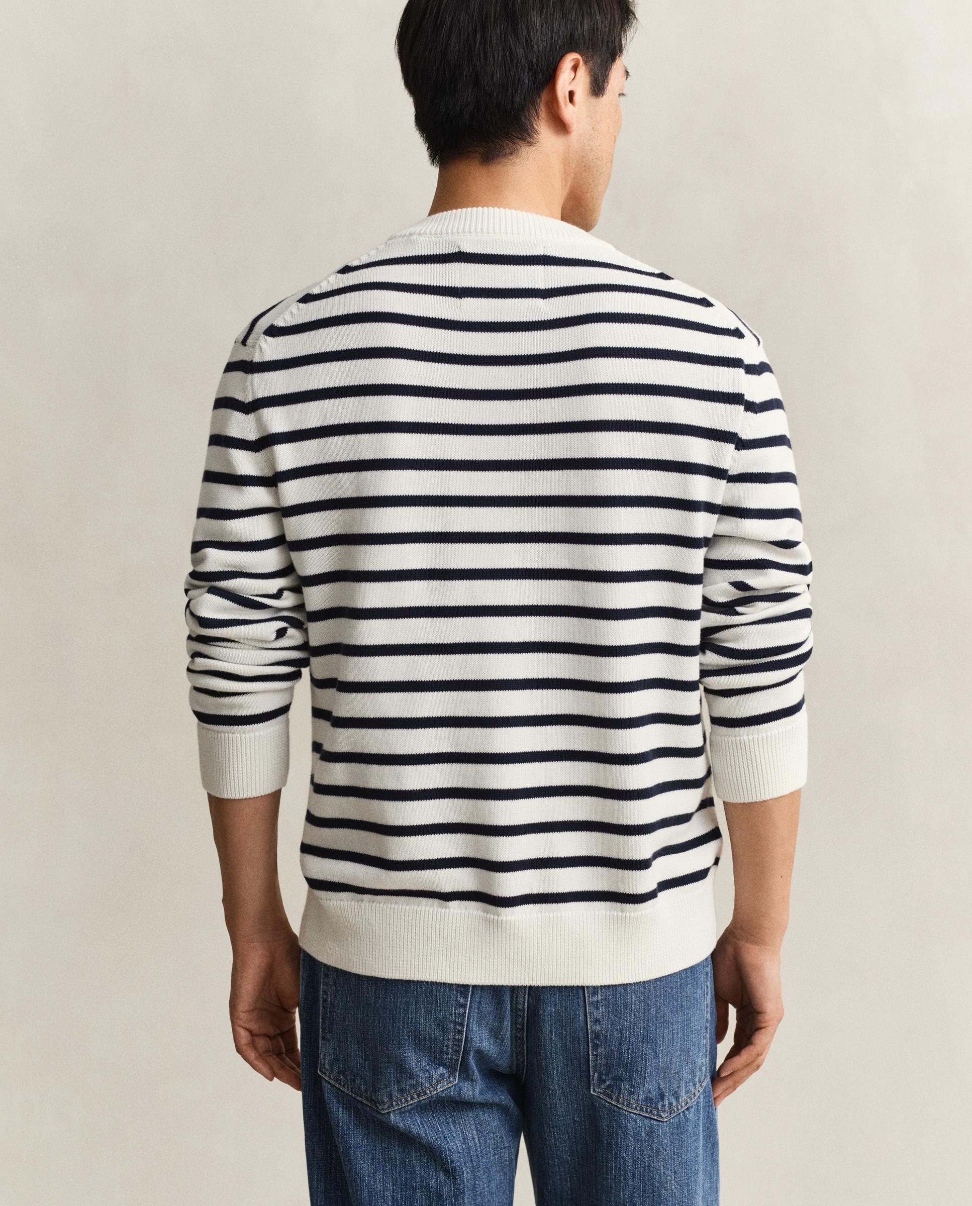 Camisola Às Riscas Breton Graphic Branco-2