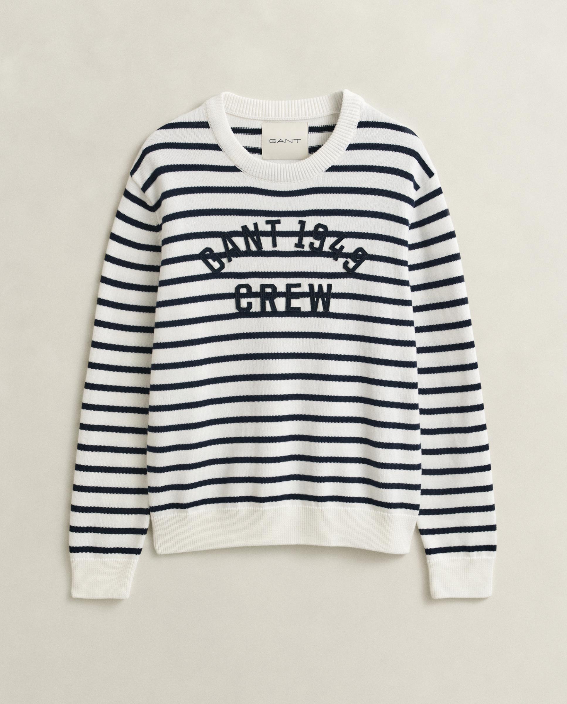 Camisola Às Riscas Breton Graphic Branco-5