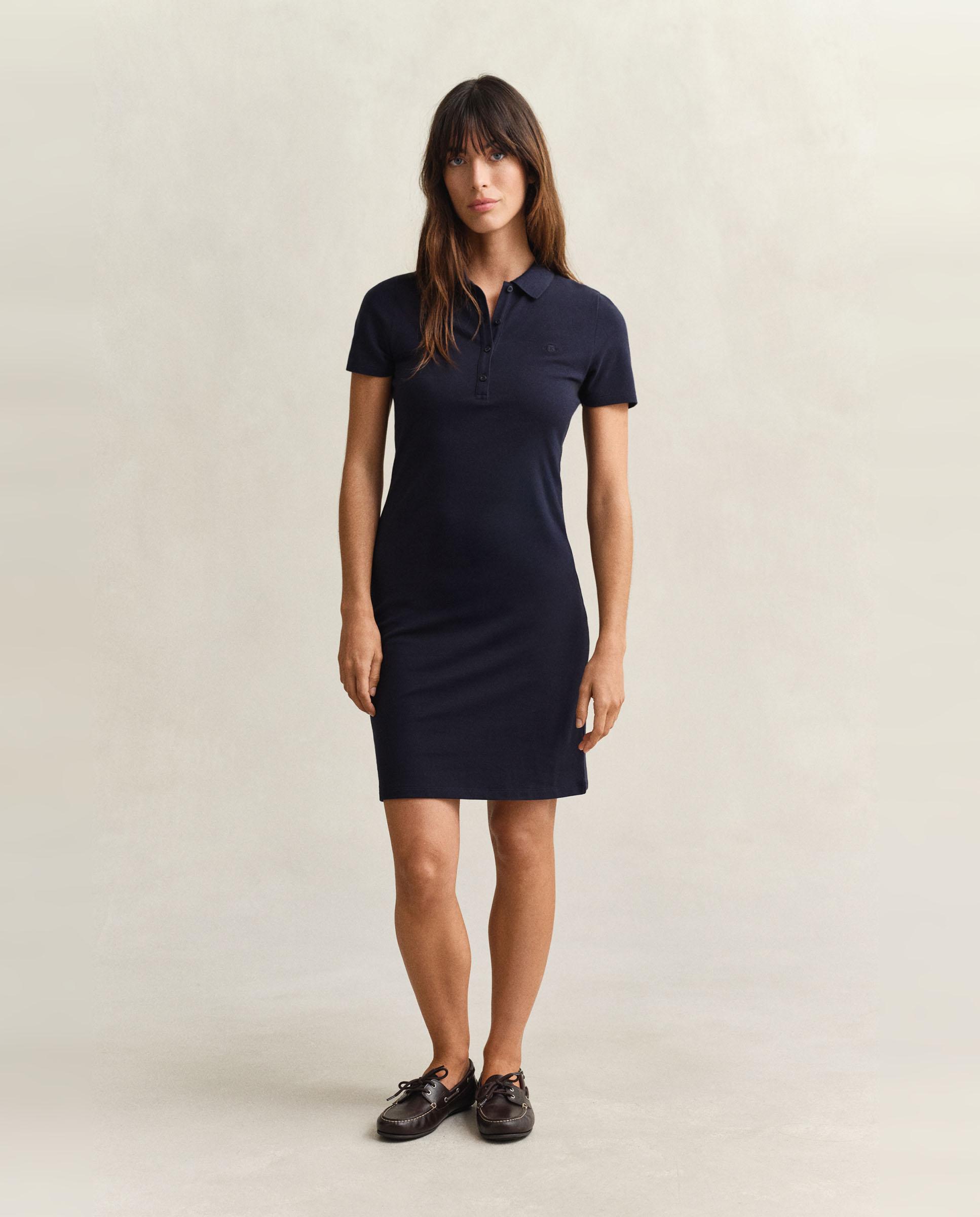 Vestido Tipo Polo de Piqué Shield Azul-1