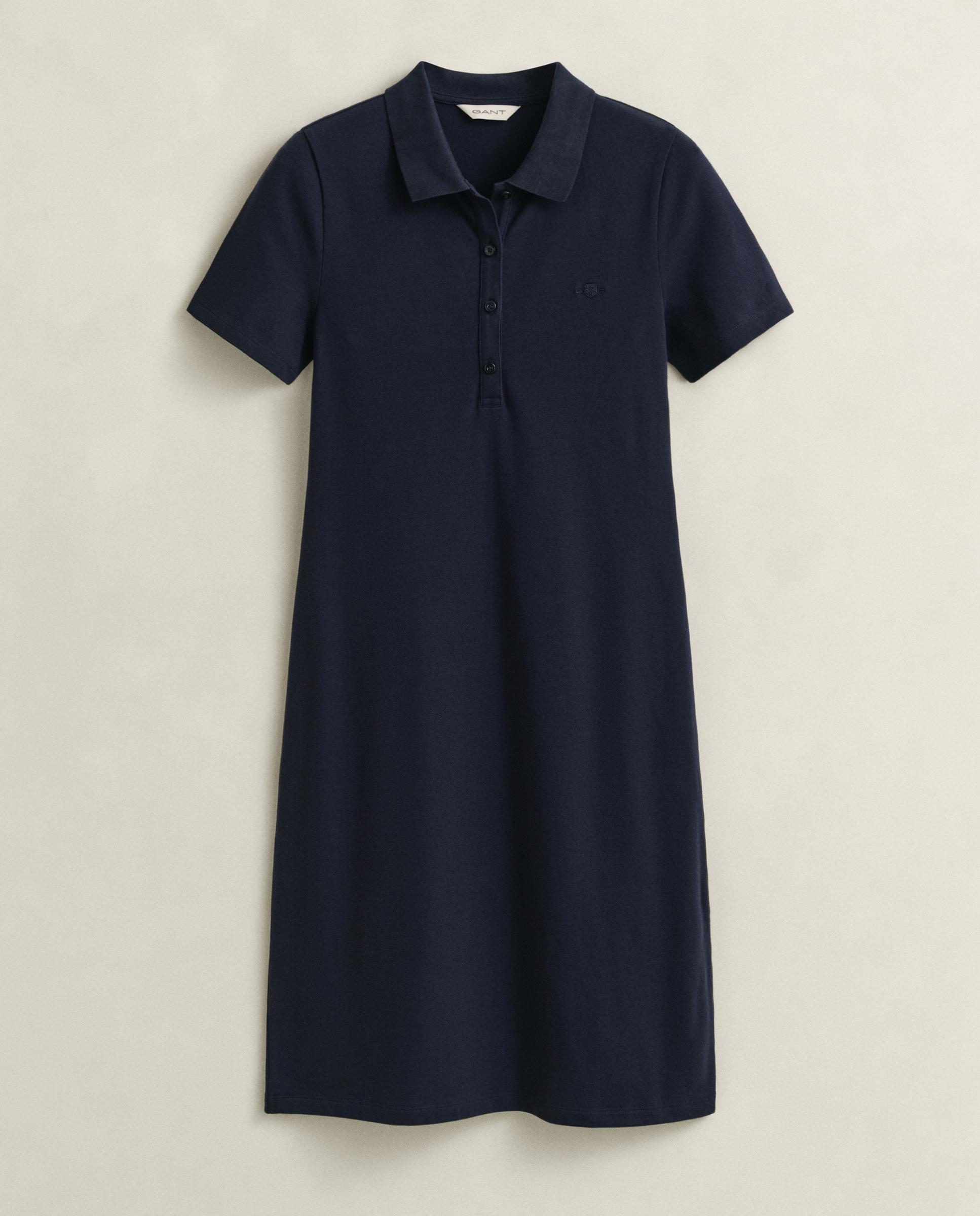 Vestido Tipo Polo de Piqué Shield Azul-5