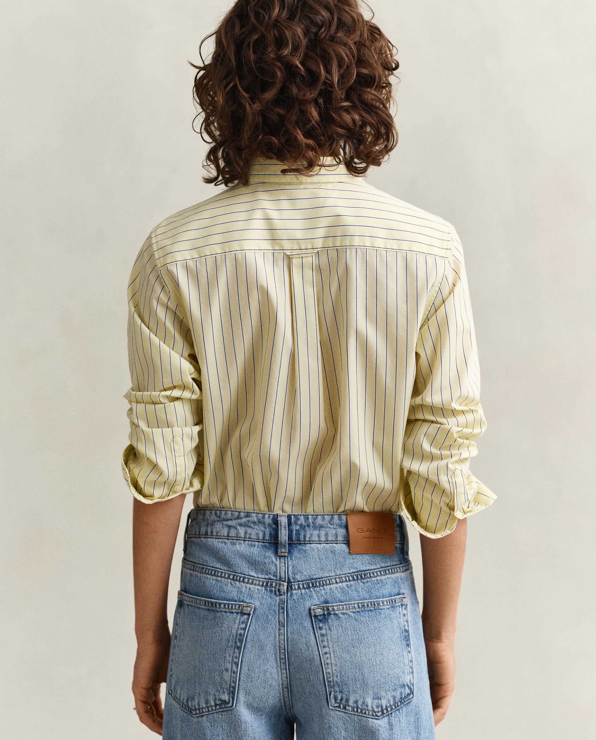 Camisa Clássica de Popelina Amarelo-3