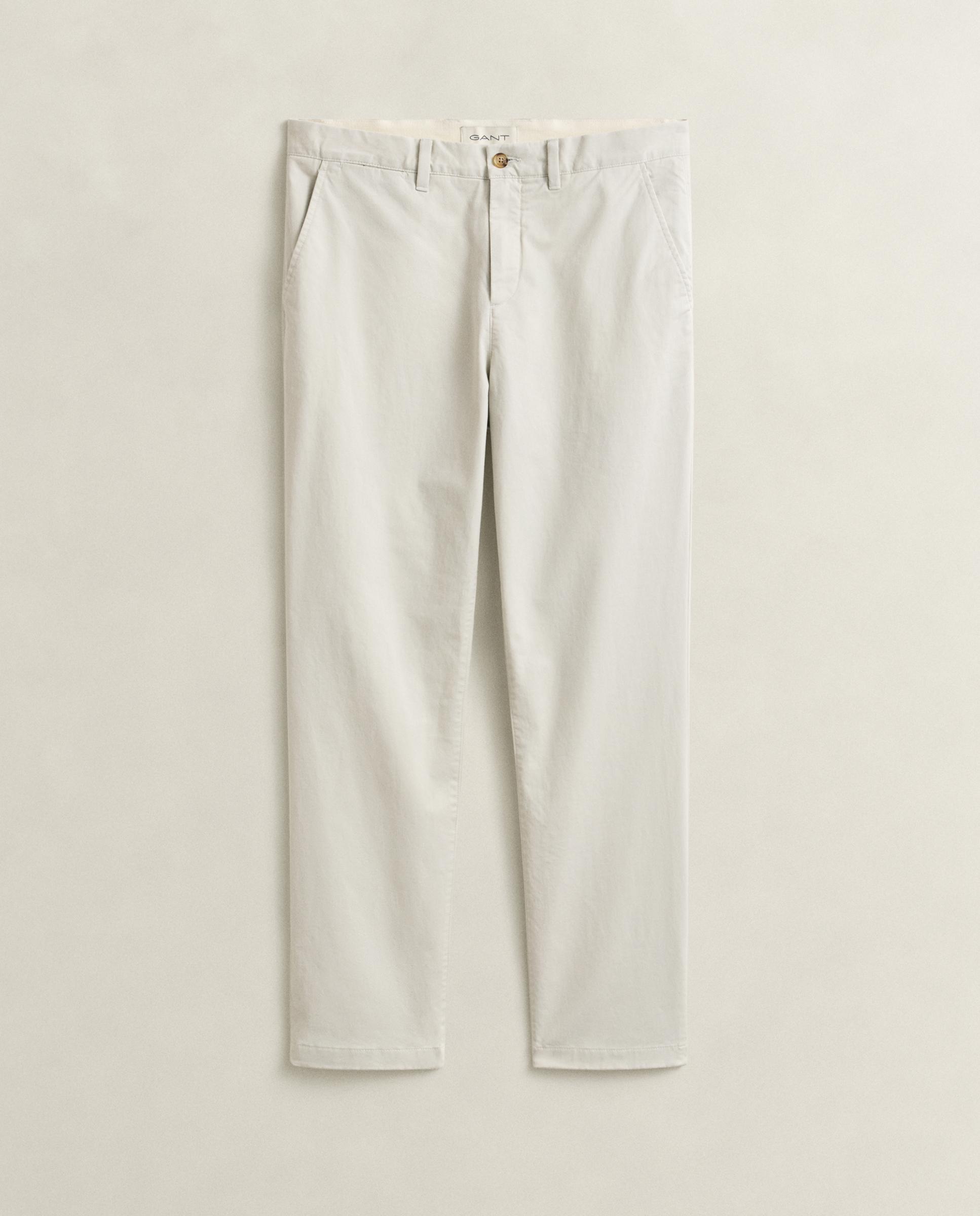 Calças Chino Regular Fit Clássicas Bege-5