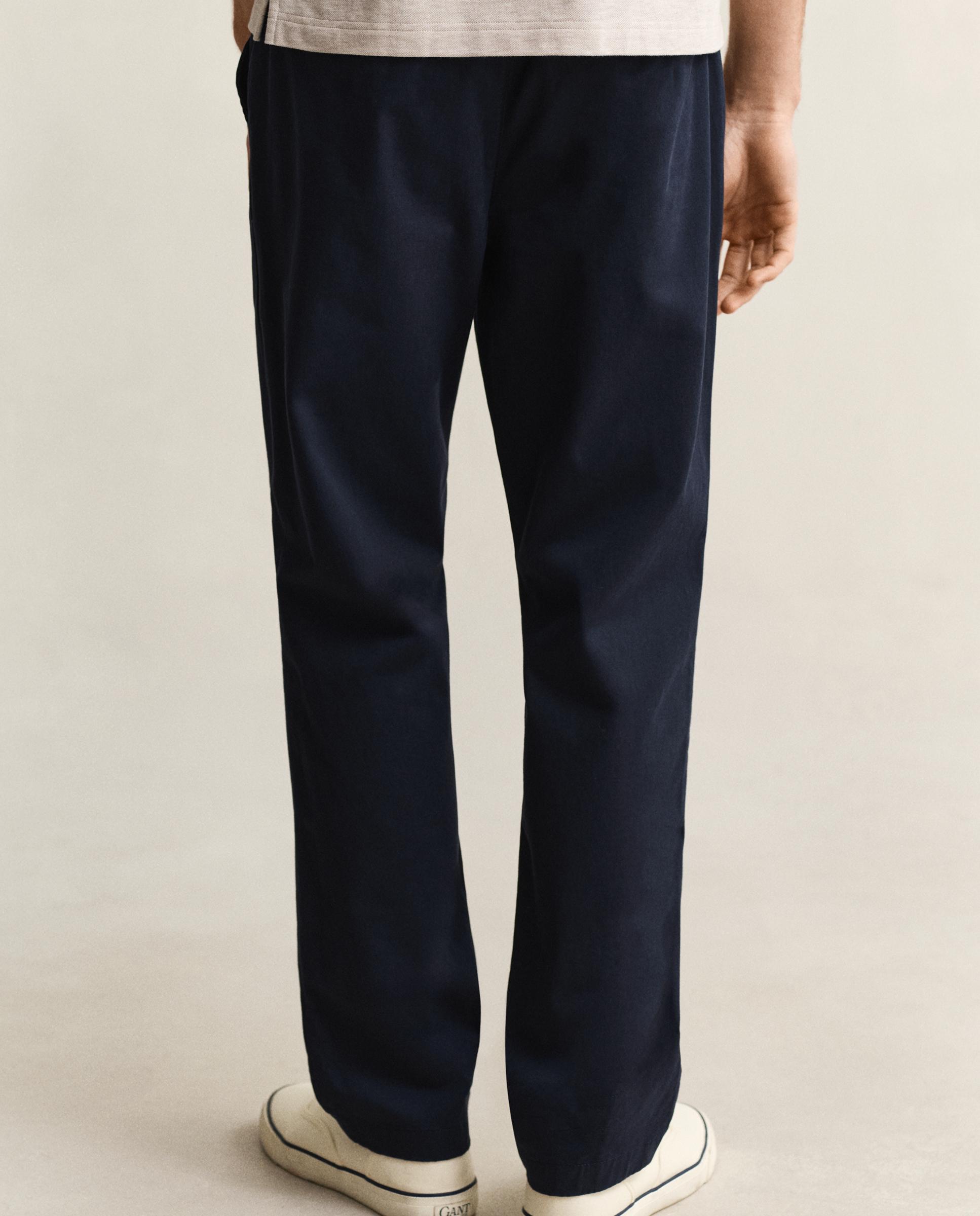 Calças Chino Regular Fit Clássicas Azul-2
