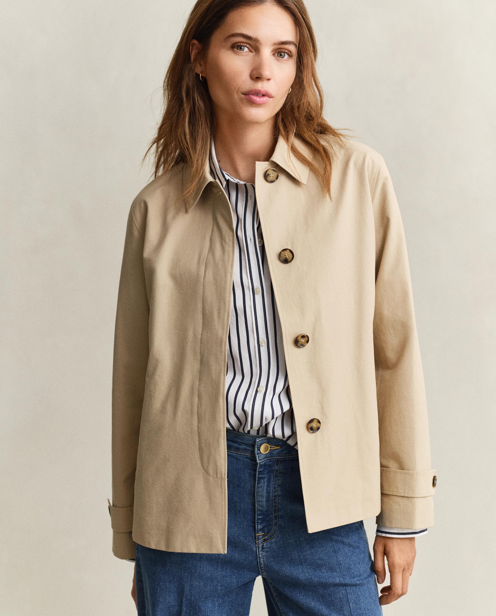 Imagem 0 de Gabardina Curta Lisa