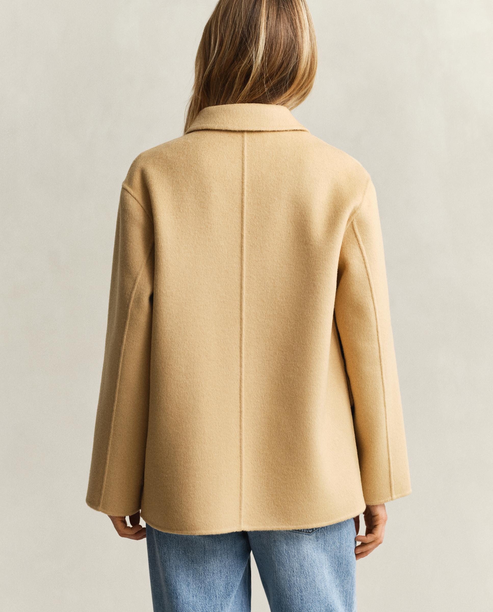 Casaco Cosido À Mão Bege-2