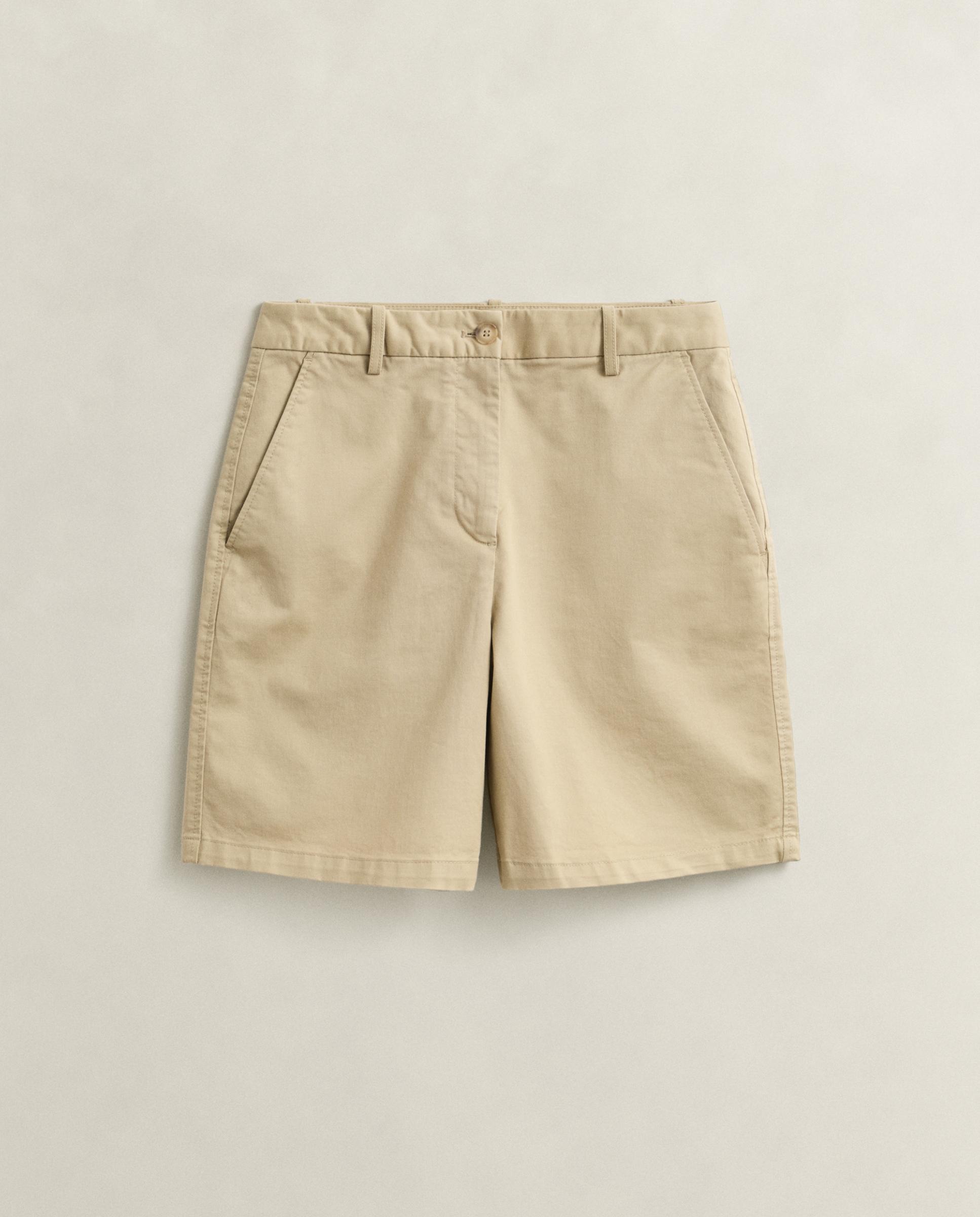 Bermudas Tipo Chinos Lisas Bege-5