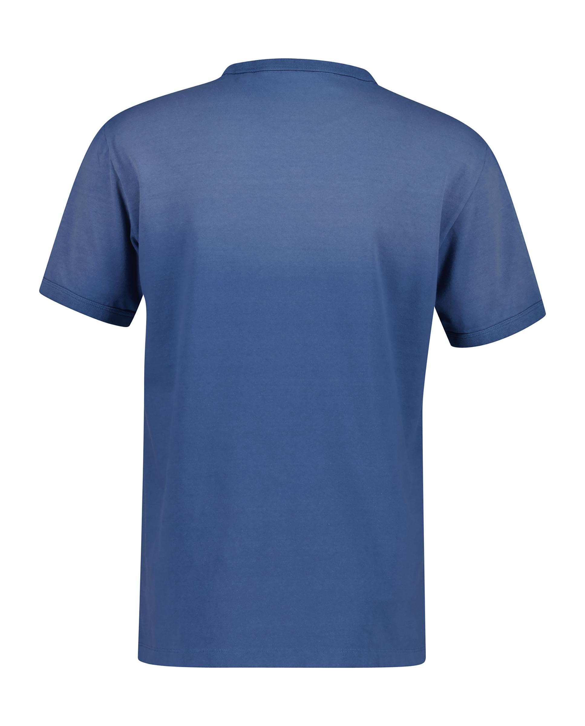 T-shirt com Design de Spray de Manga Curta Azul-2