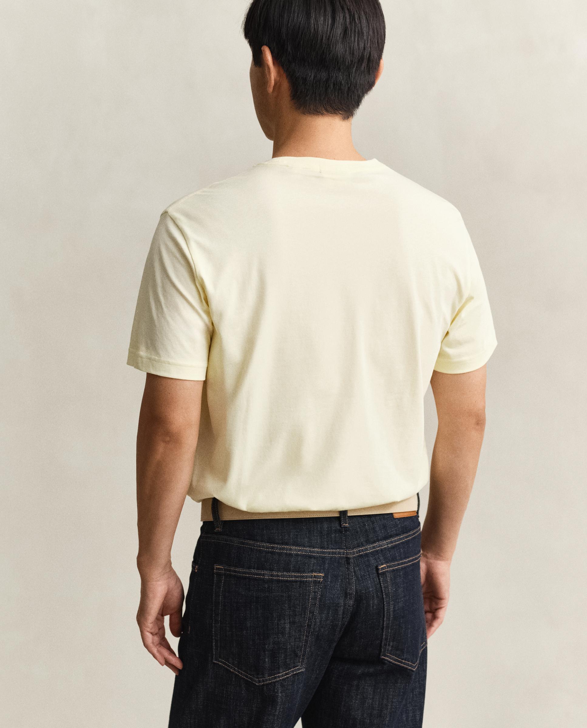 T-shirt Regular Fit Shield de Manga Curta Amarelo-2