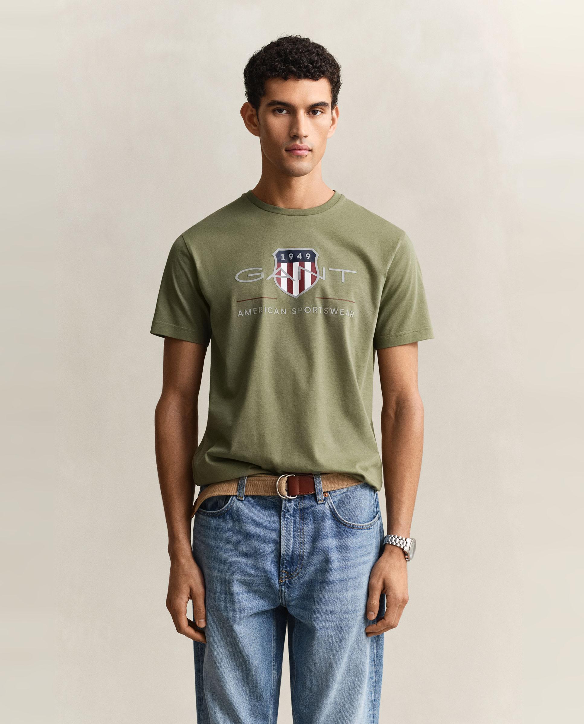 Imagem 0 de T-shirt de Algodão com Desenho Frontal