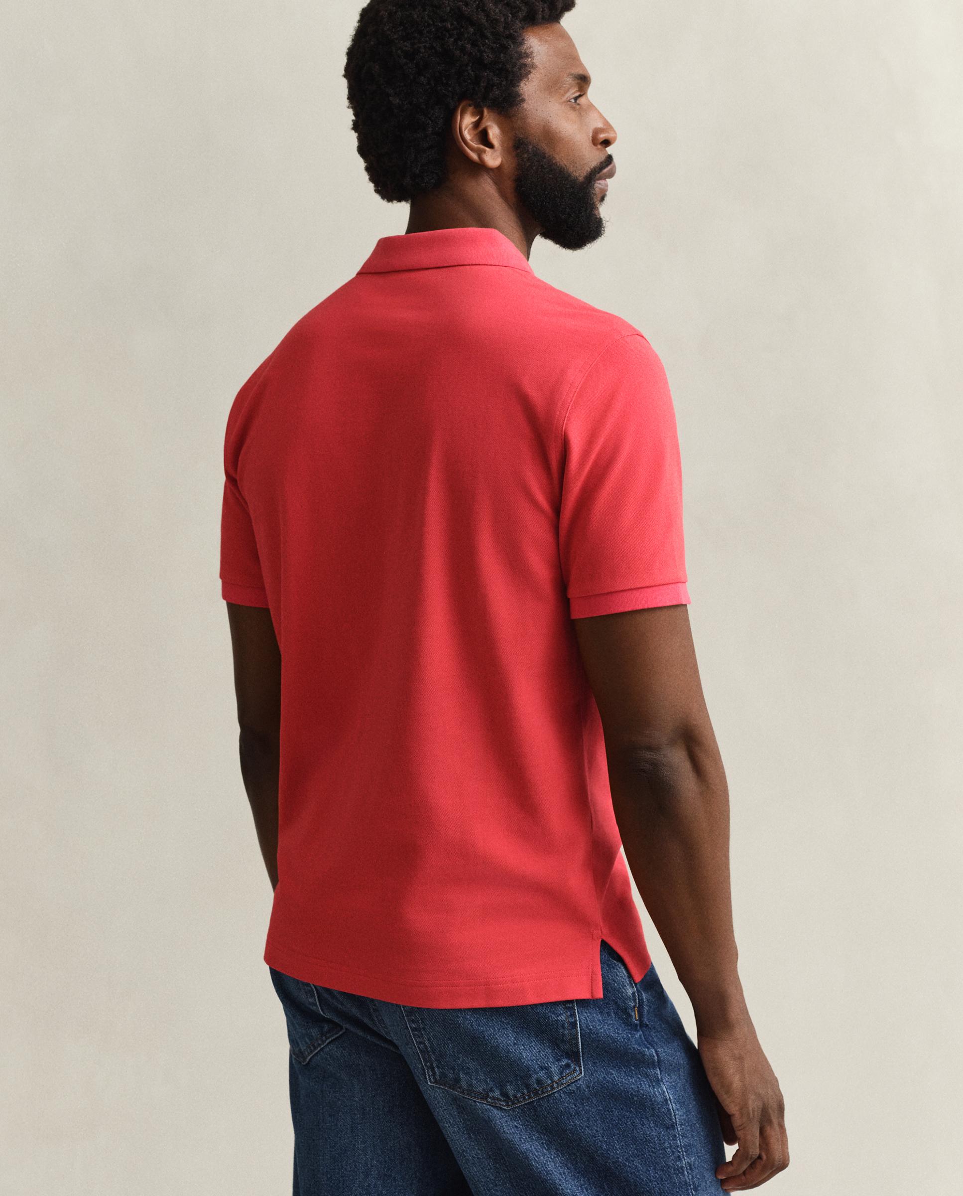 Polo de Piqué Regular Fit Shield Rosa-2