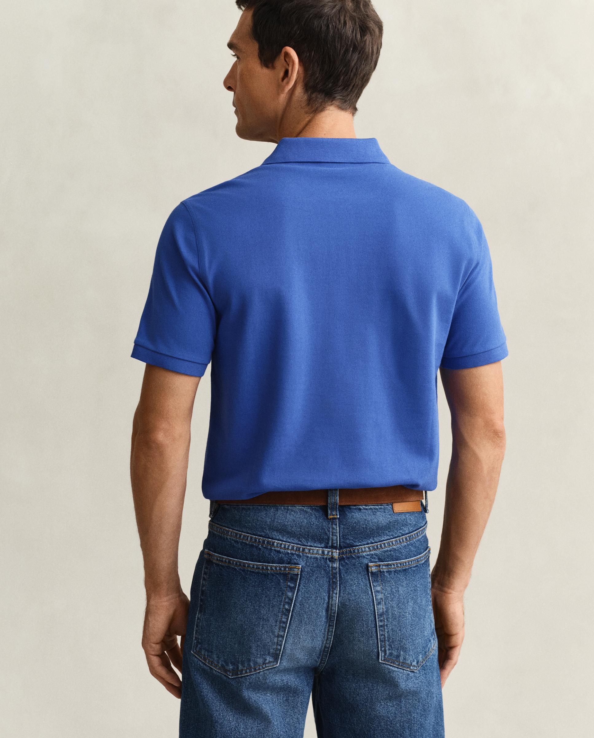 Polo de Piqué Regular Fit Shield Azul denim-2